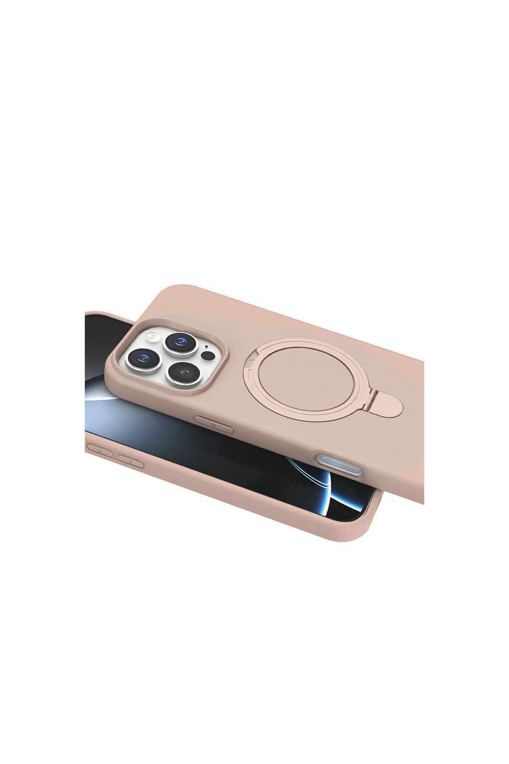 Apple iPhone 16 Pro Max Uyumlu Regal Magsafe Standlı Kapak - Çöl Titanyum