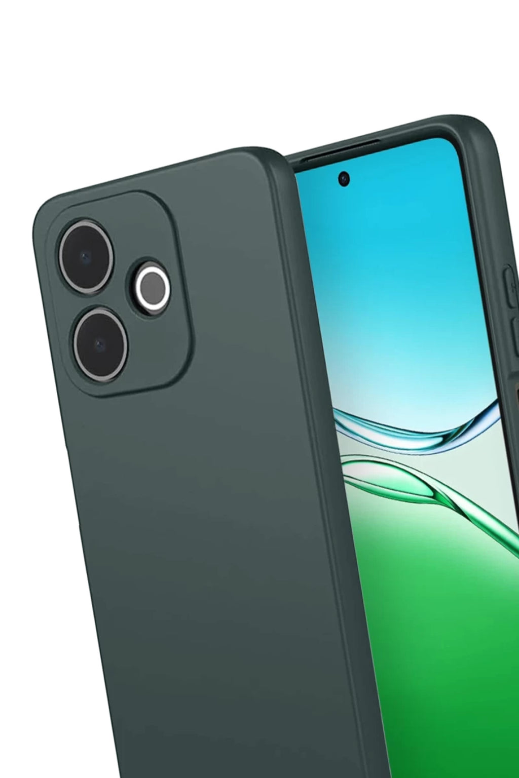 Oppo A5 Pro 4G Uyumlu First Silikon - Koyu Yeşil