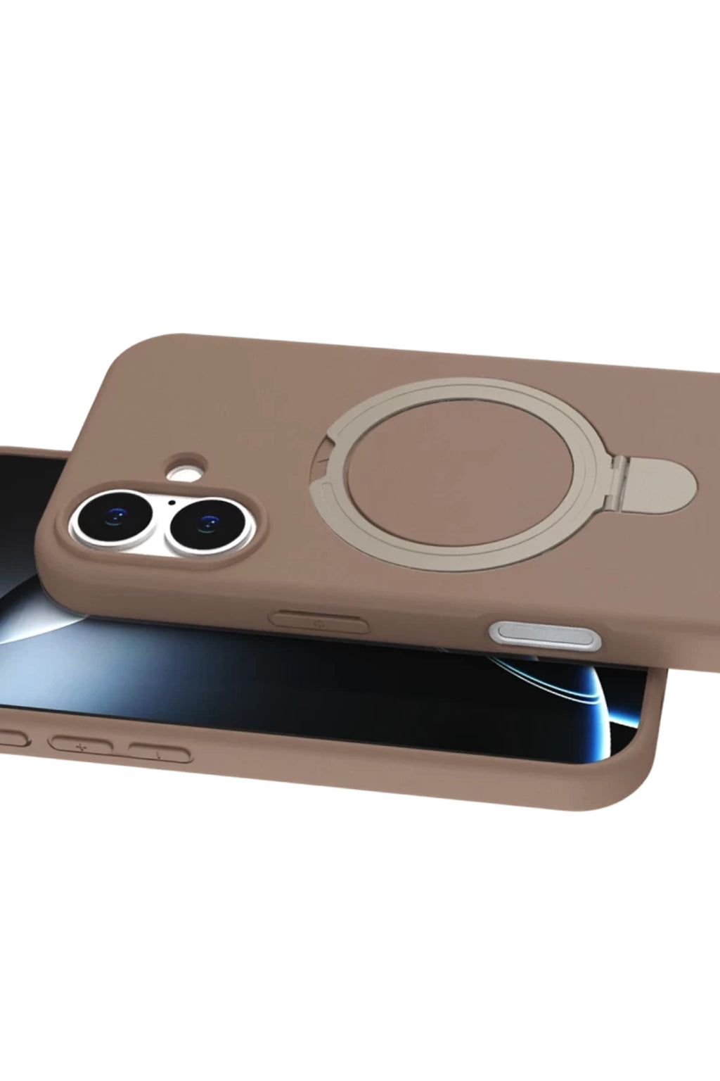 Apple iPhone 17 Uyumlu Regal Magsafe Standlı Kapak - Çöl Titanyum