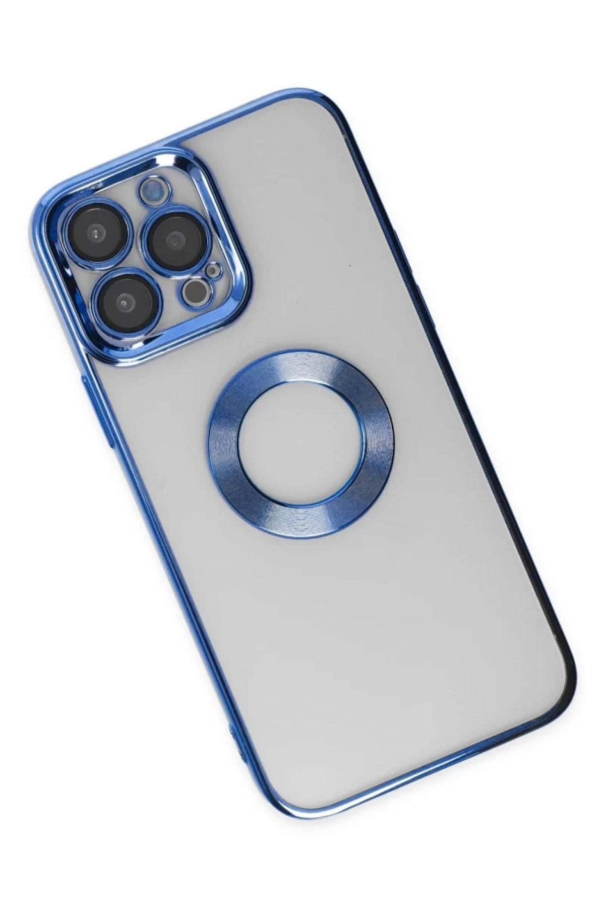 Apple iPhone 14 Pro Max Uyumlu Kılıf Slot Silikon - Mavi