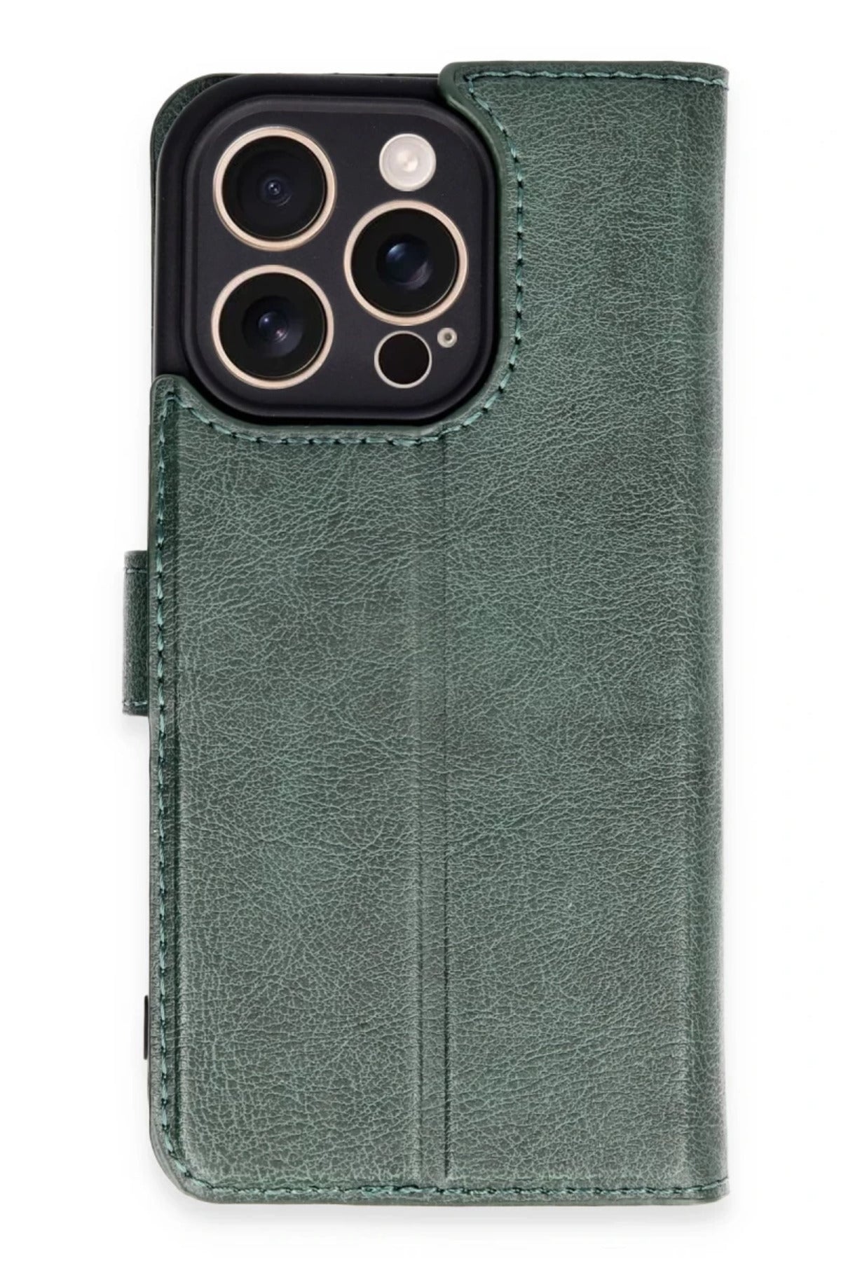 Apple iPhone 16 Pro Uyumlu Kılıf Trend S Plus Kapaklı Kılıf - Yeşil