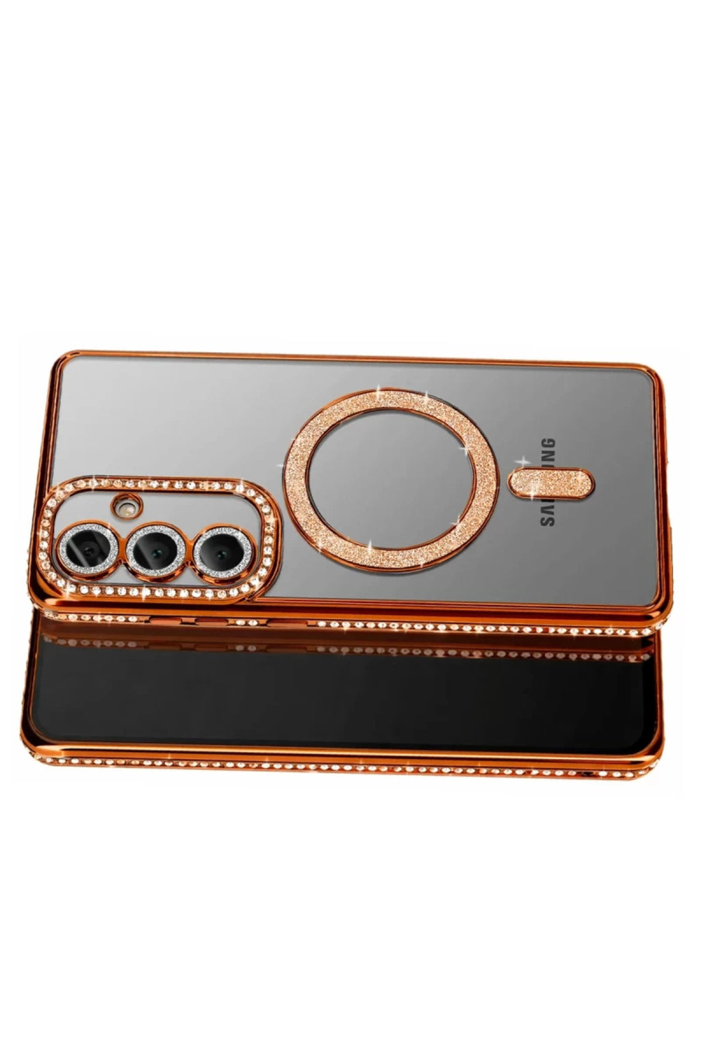 Samsung Galaxy S26 Plus Uyumlu Joke Simli Magneticsafe Kılıf - Turuncu