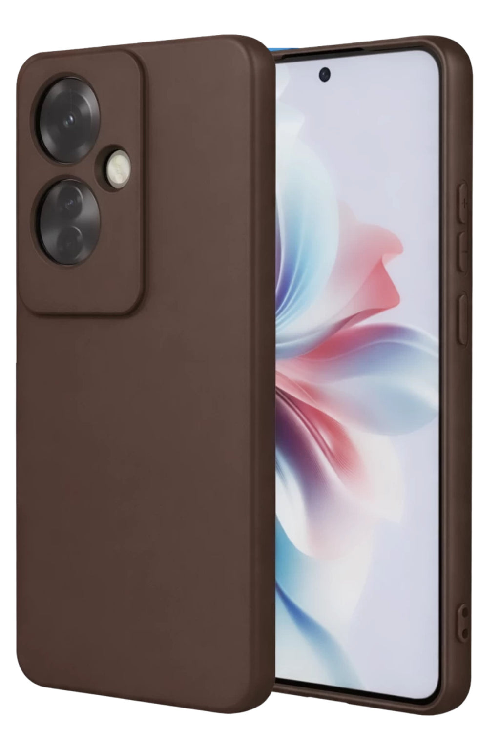 Oppo Reno 11F Uyumlu Kılıf First Silikon - Kahverengi