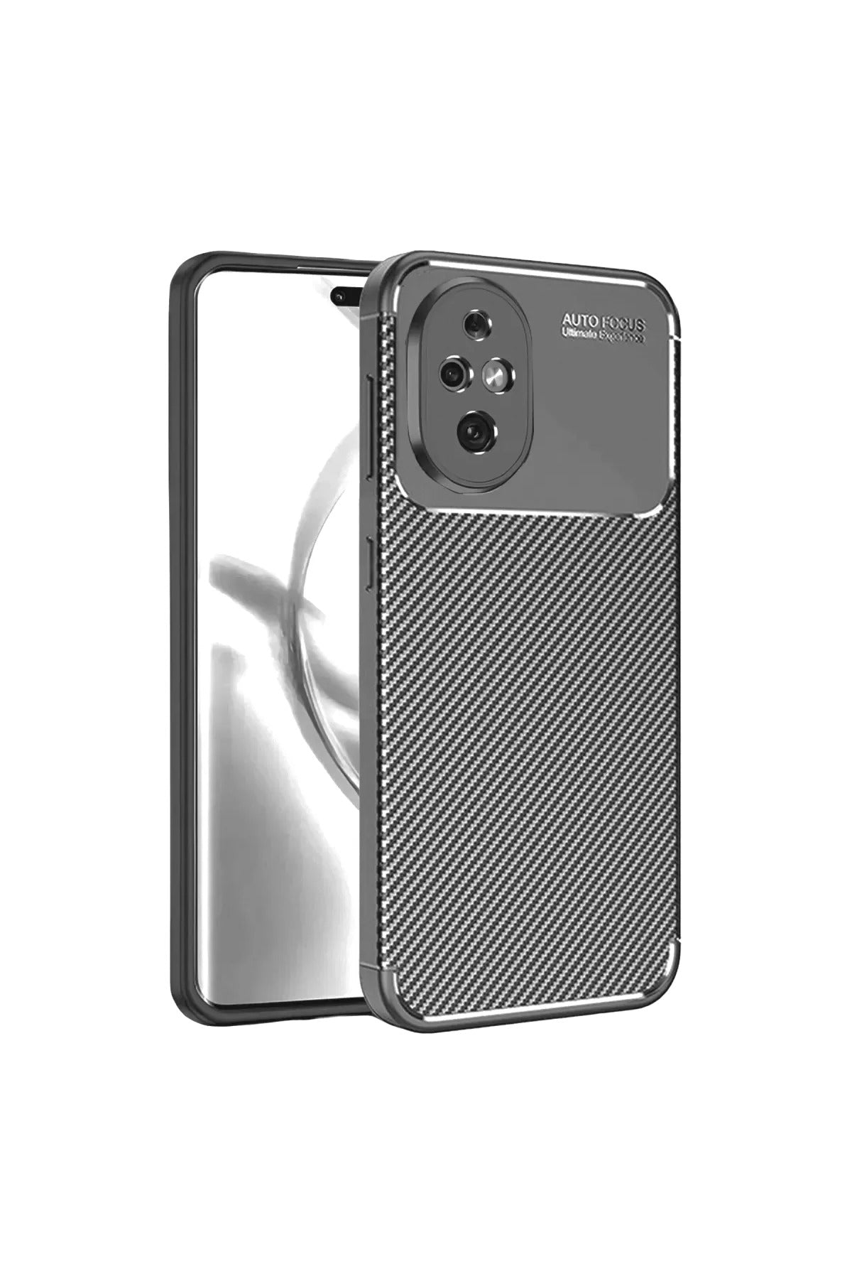 Honor 200 Uyumlu Kılıf Auto Focus Karbon Kapak - Gri