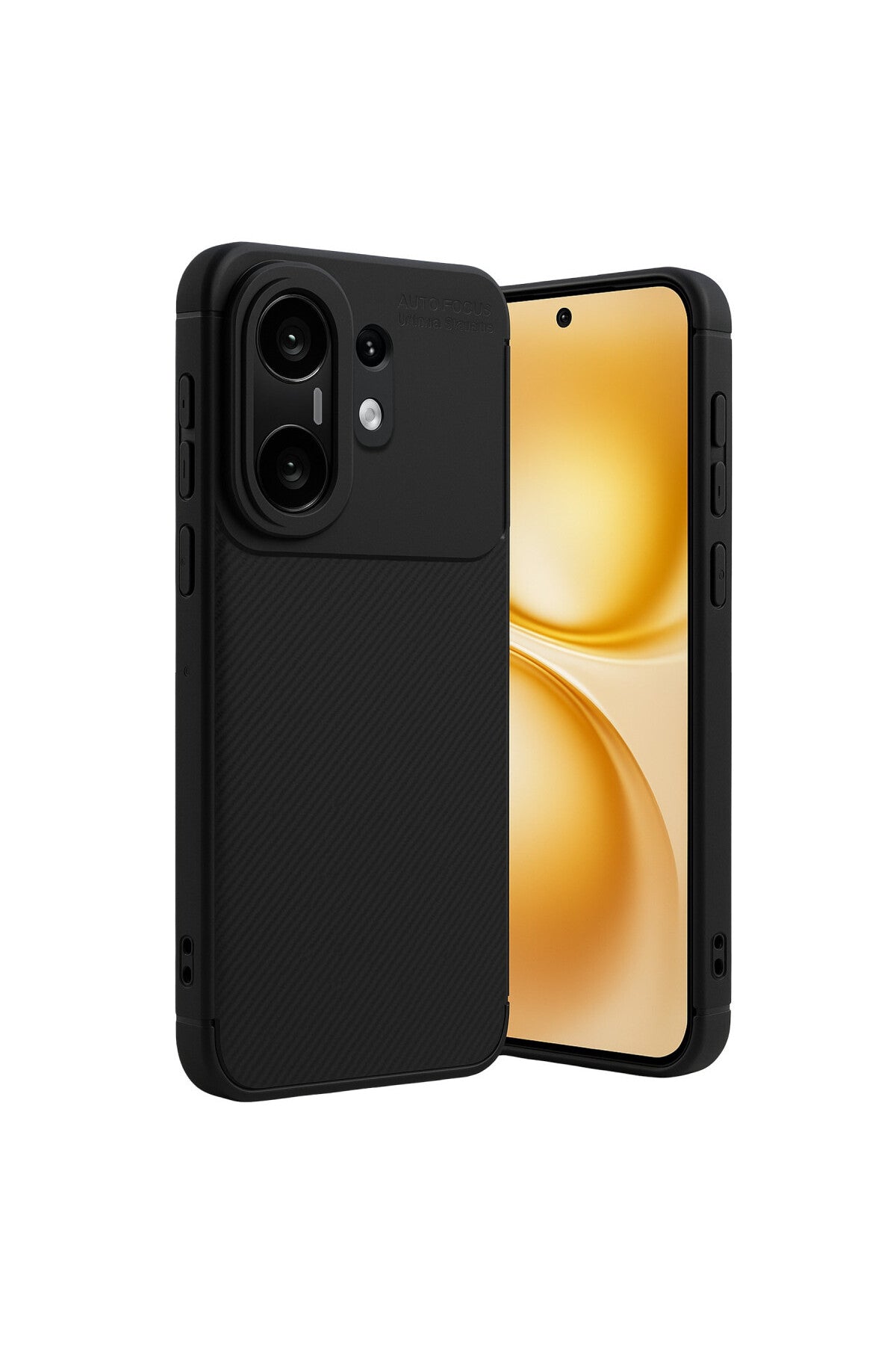 Vivo X200 FE Uyumlu Auto Focus Karbon Kapak - Siyah