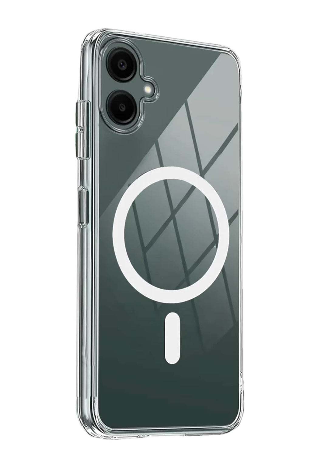 Samsung Galaxy A06 Uyumlu Combo Sert Şeffaf Magsafe Kapak - Şeffaf