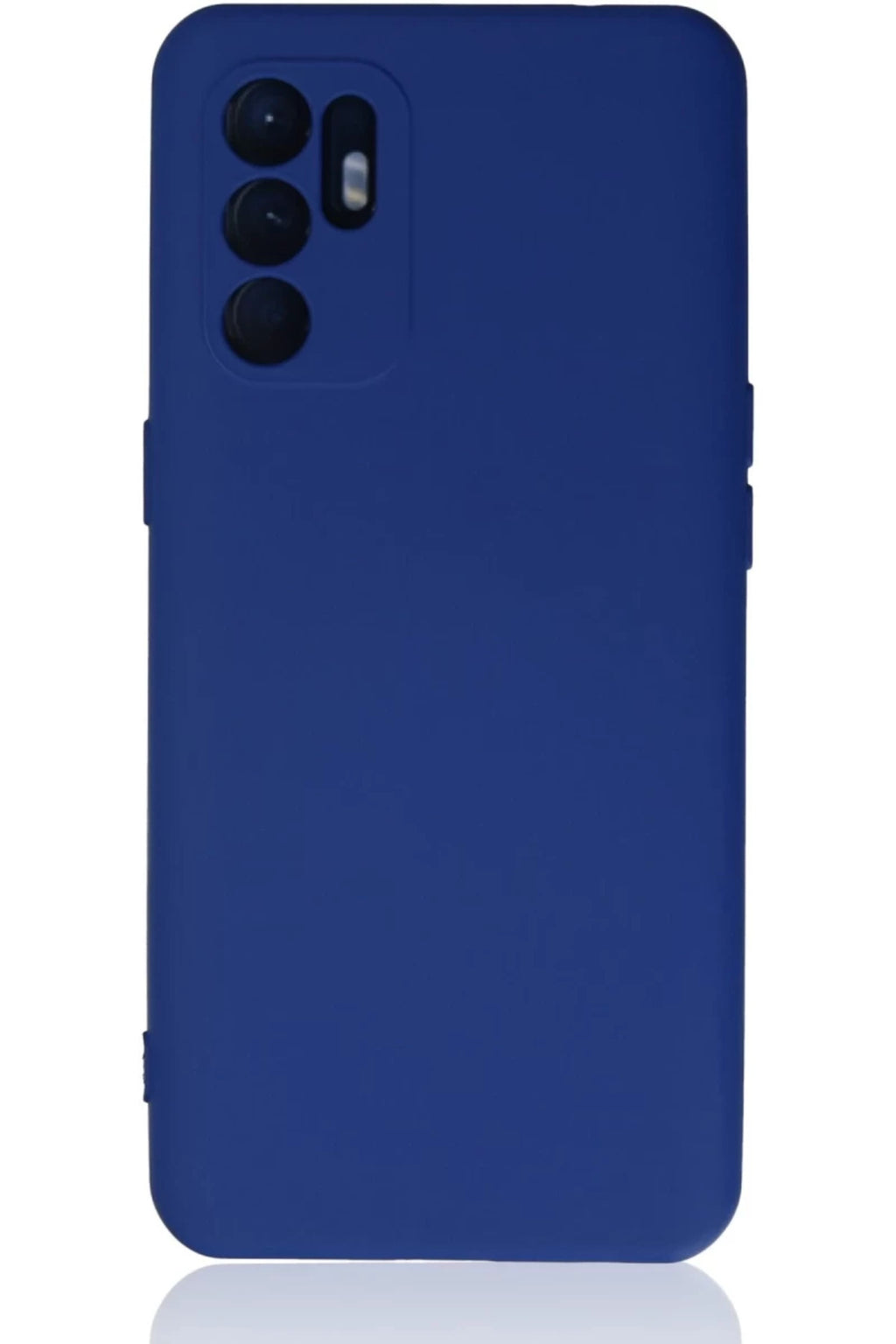 Oppo Reno 6 Uyumlu Kılıf Nano içi Kadife Silikon - Mavi