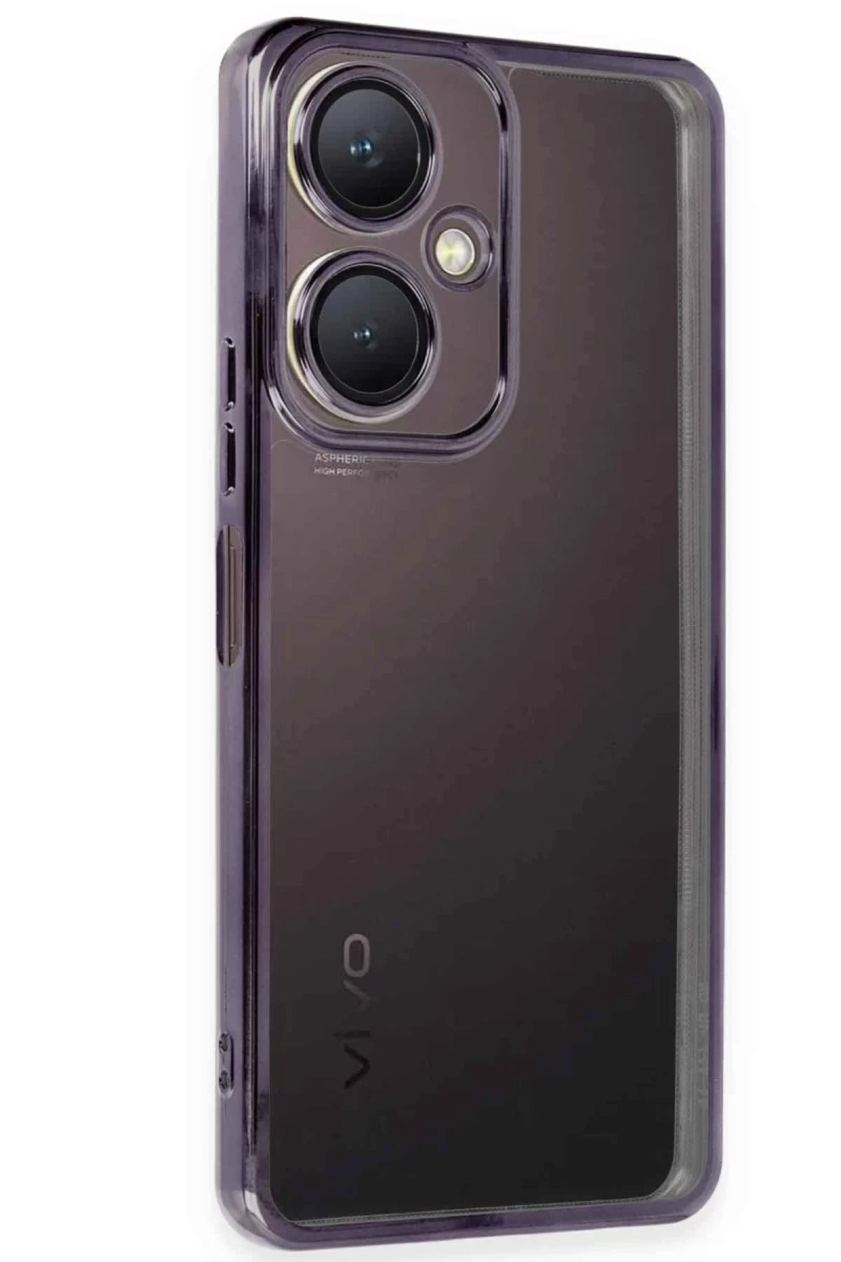 Vivo Y27 Uyumlu Kılıf Lensli Silikon - Mor