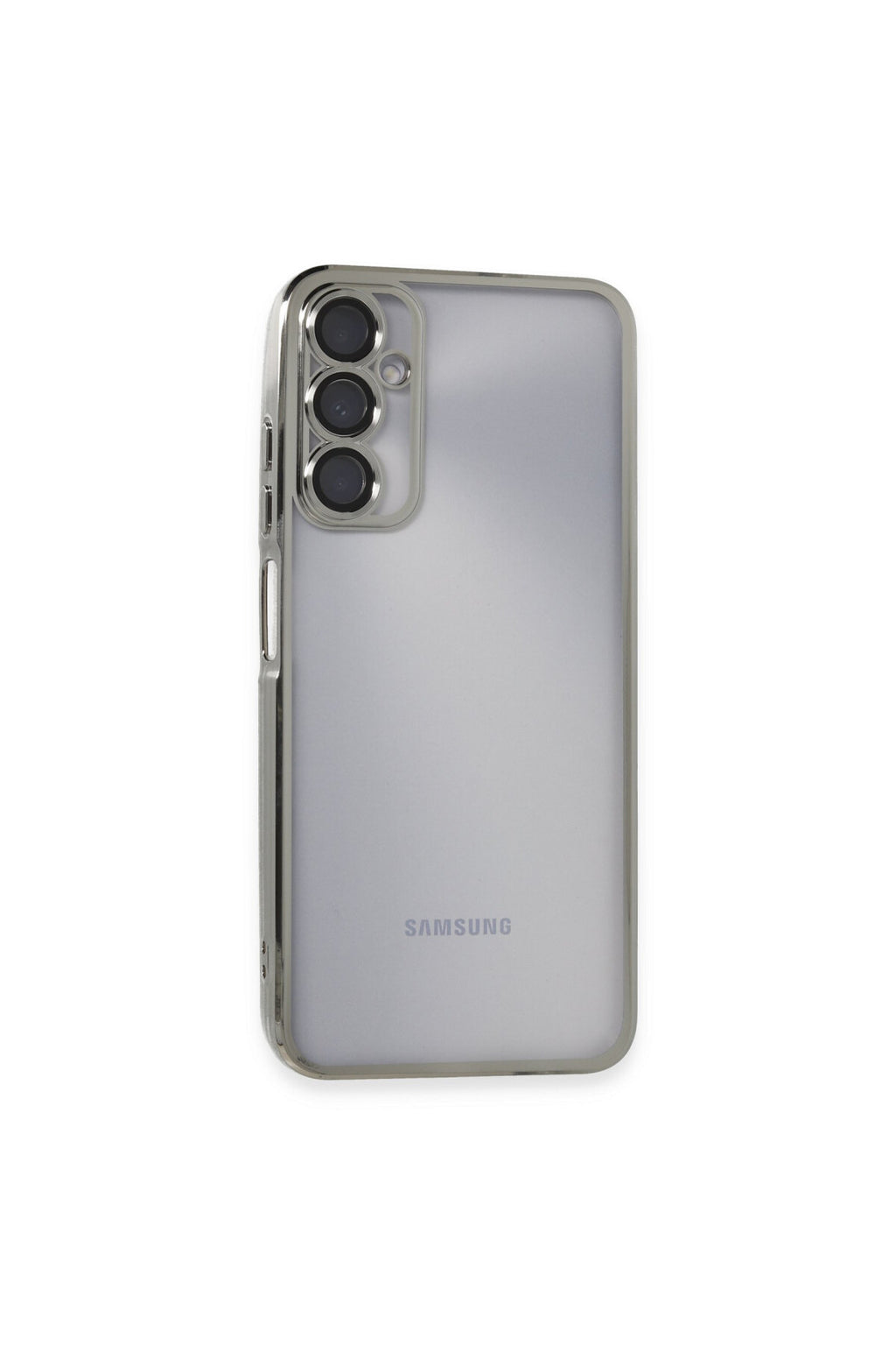 Samsung Galaxy A05S Uyumlu Kılıf Lensli Silikon - Gümüş