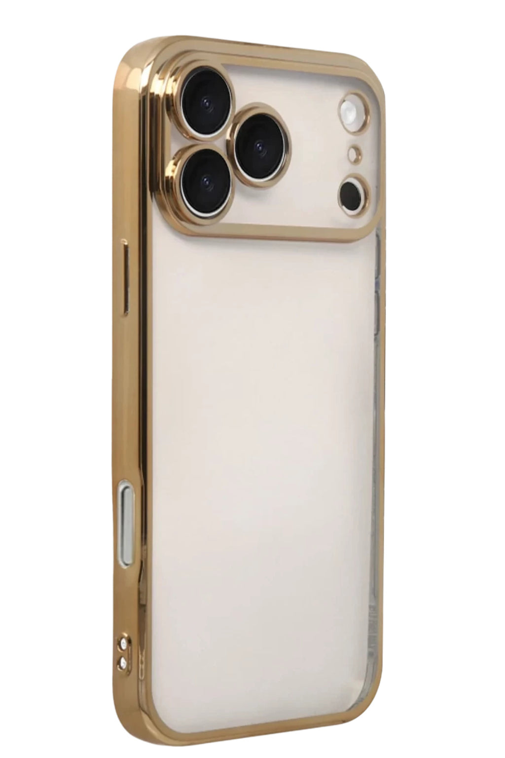 Apple iPhone 17 Pro Max Uyumlu Lensli Silikon - Gold
