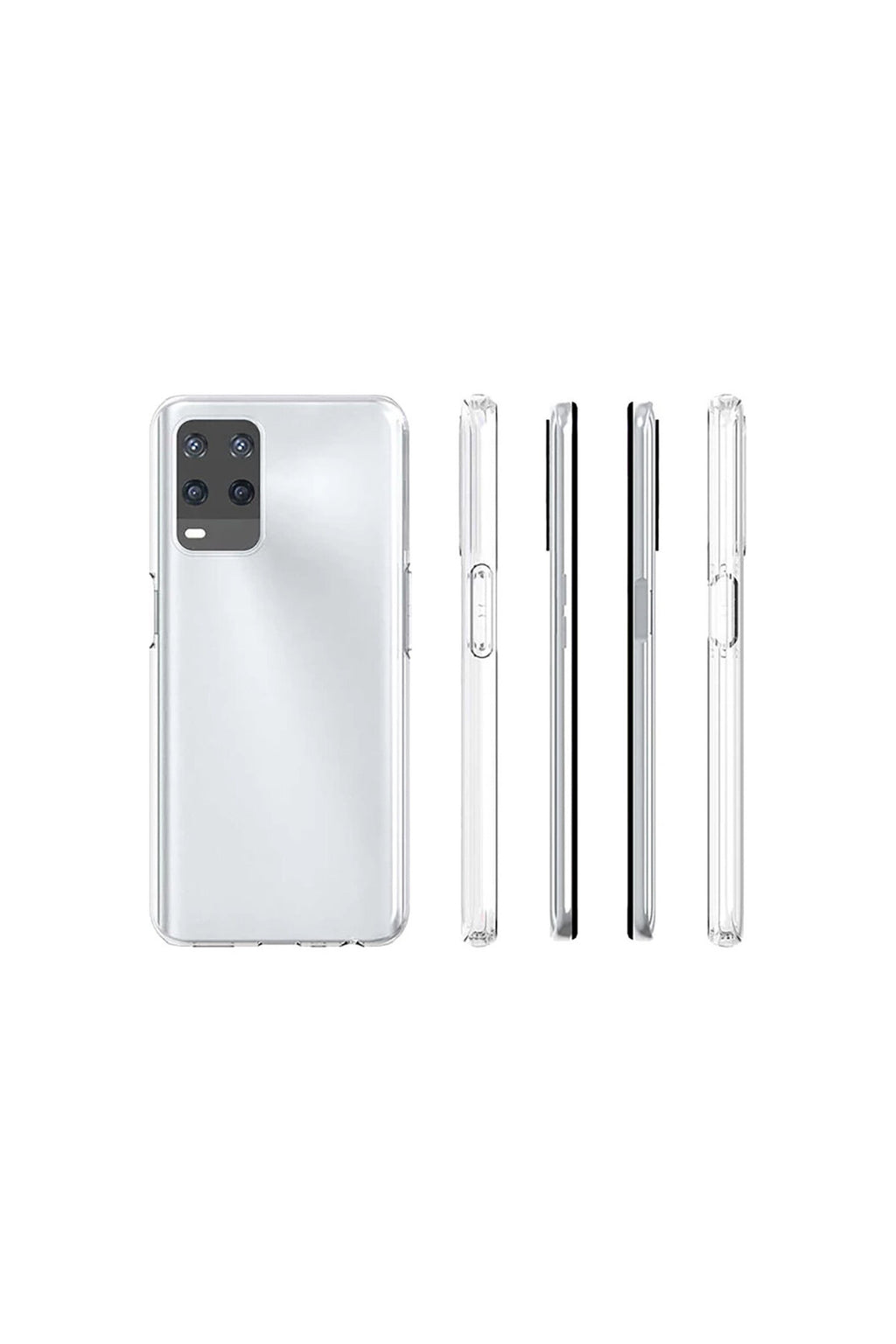 Oppo A54 4G Uyumlu Kılıf Deluxe 2mm Şeffaf Silikon - Şeffaf