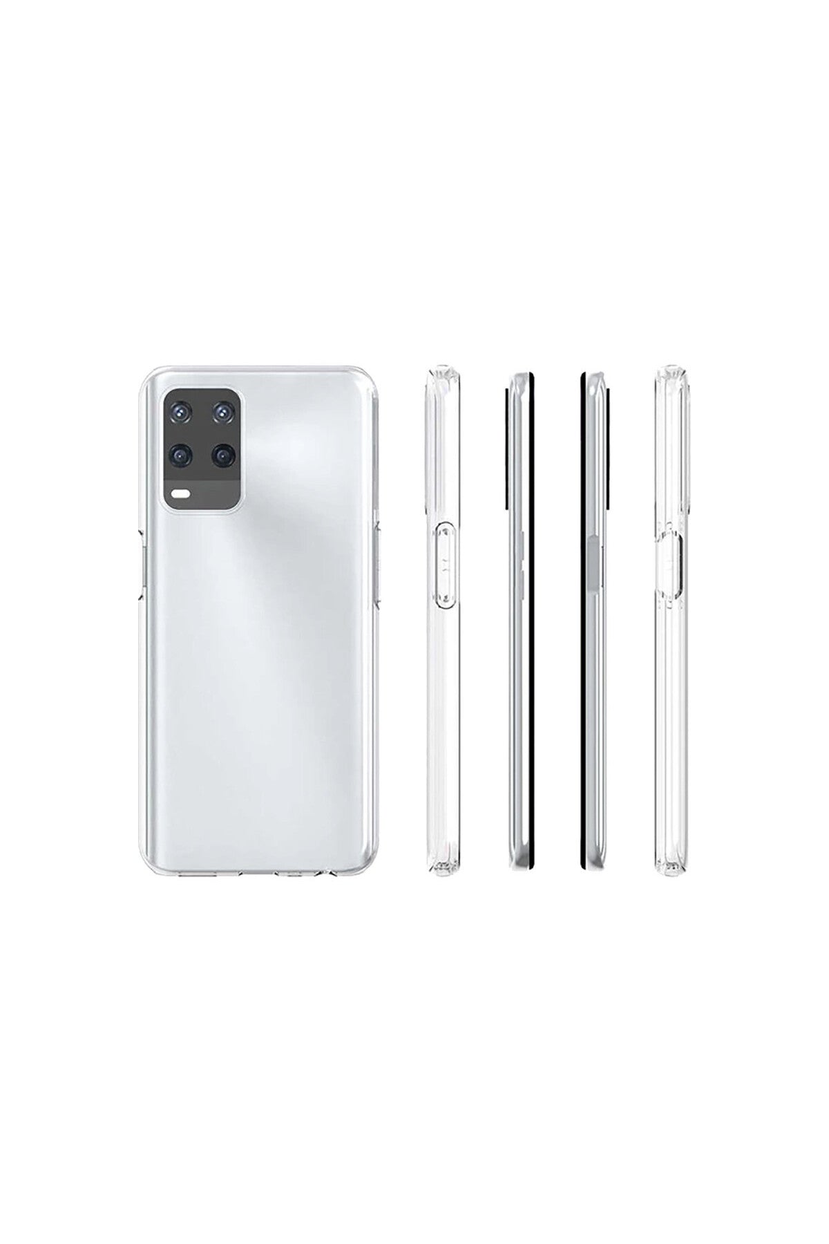 Oppo A54 4G Uyumlu Kılıf Deluxe 2mm Şeffaf Silikon - Şeffaf