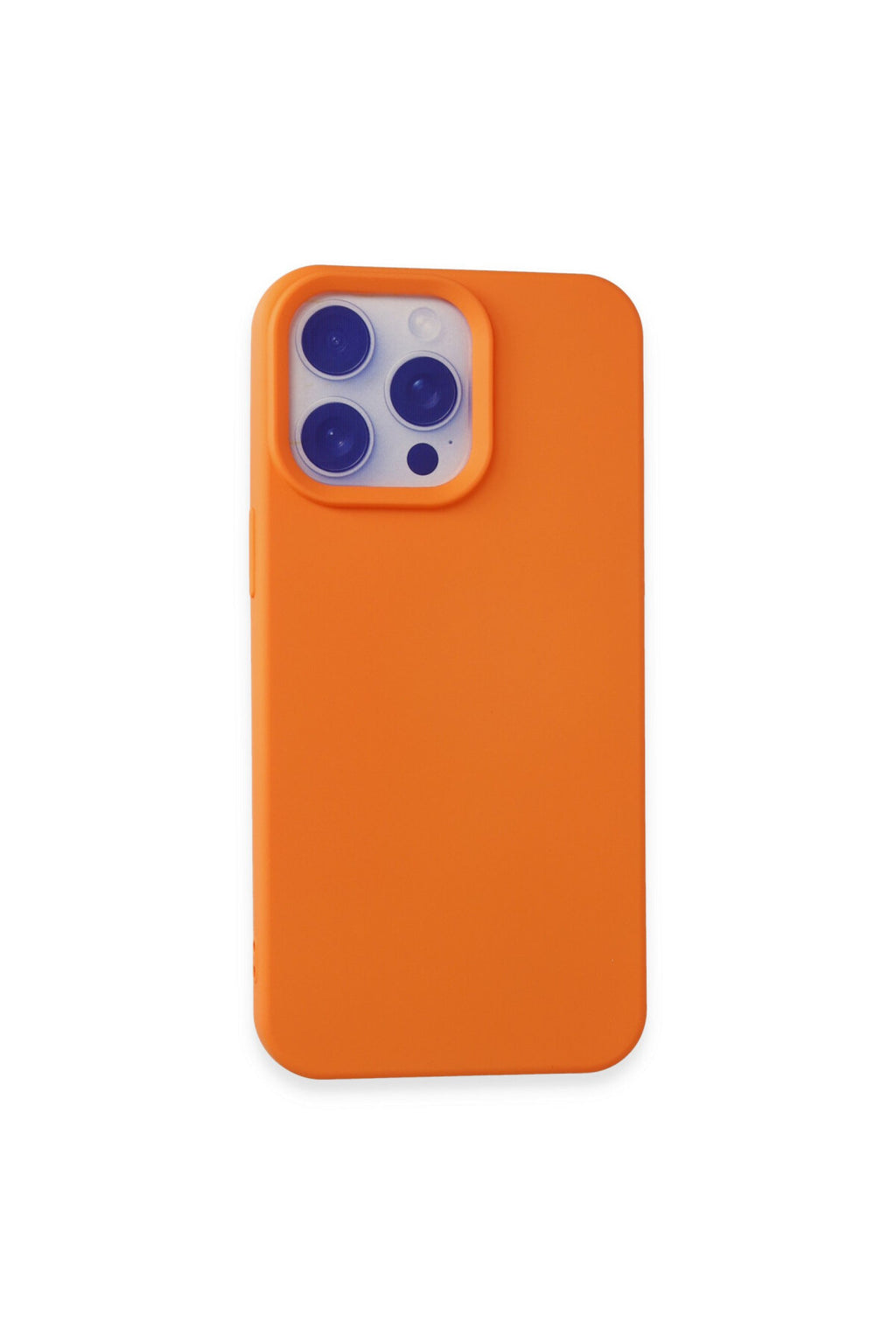 Apple iPhone 15 Pro Max Uyumlu Kılıf Nano içi Kadife Silikon - Turuncu