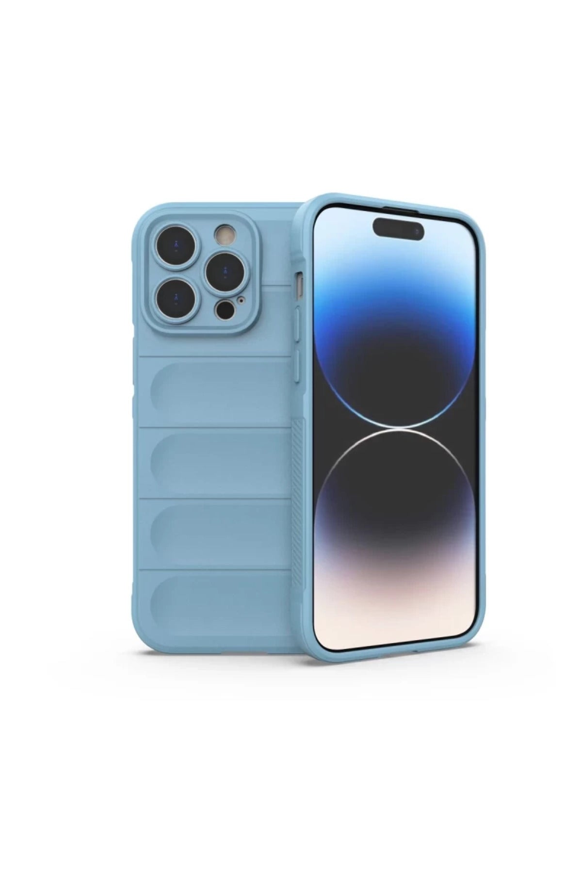 Apple iPhone 15 Pro Uyumlu Kılıf Optimum Silikon - Sky Blue