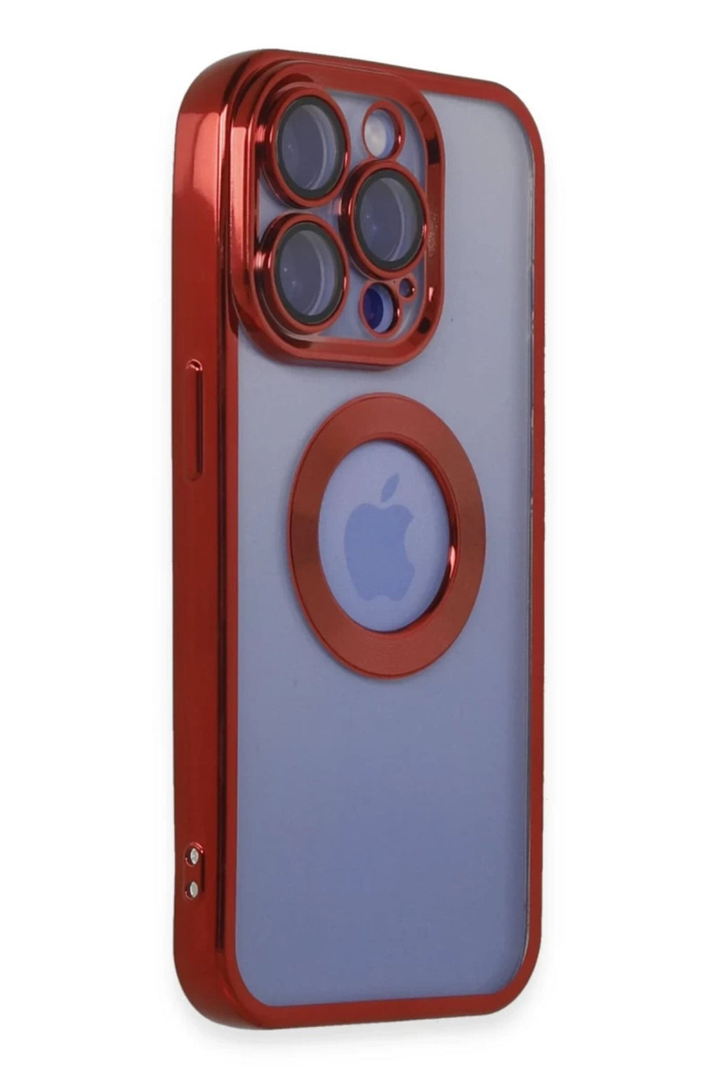 Apple iPhone 15 Pro Uyumlu Kılıf Slot Silikon - Kırmızı