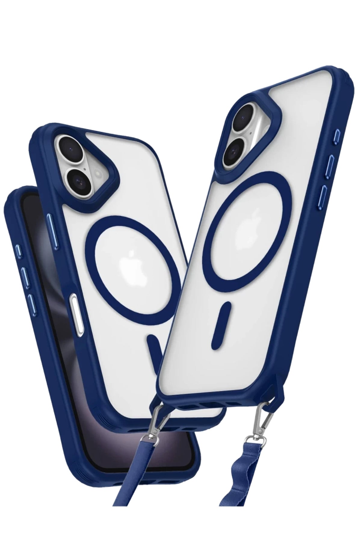 Apple iPhone 16 Plus Uyumlu Kılıf Enka Magsafe Silikon Kılıf - Lacivert
