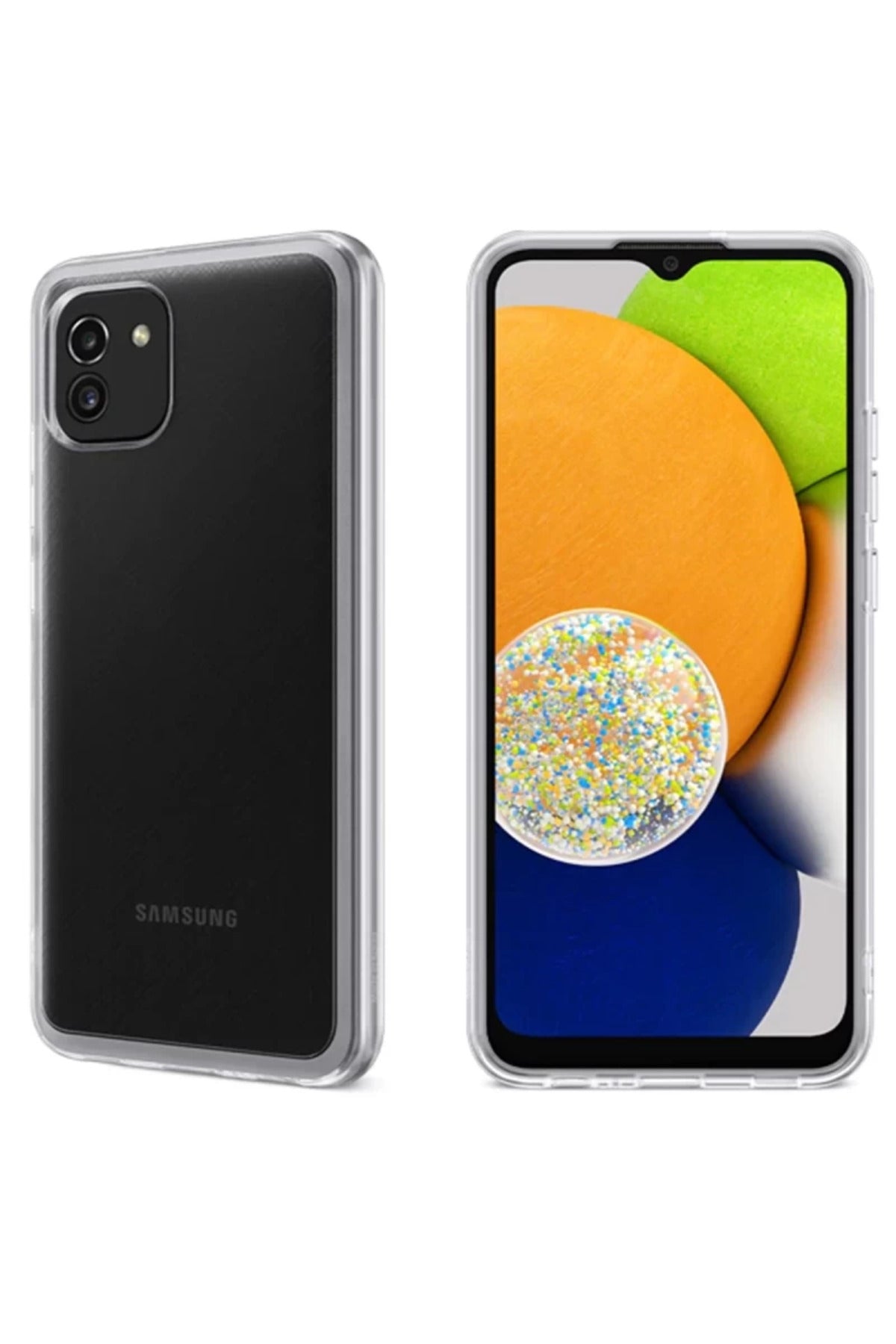 Samsung Galaxy A03 Uyumlu Kılıf Lüx Şeffaf Silikon