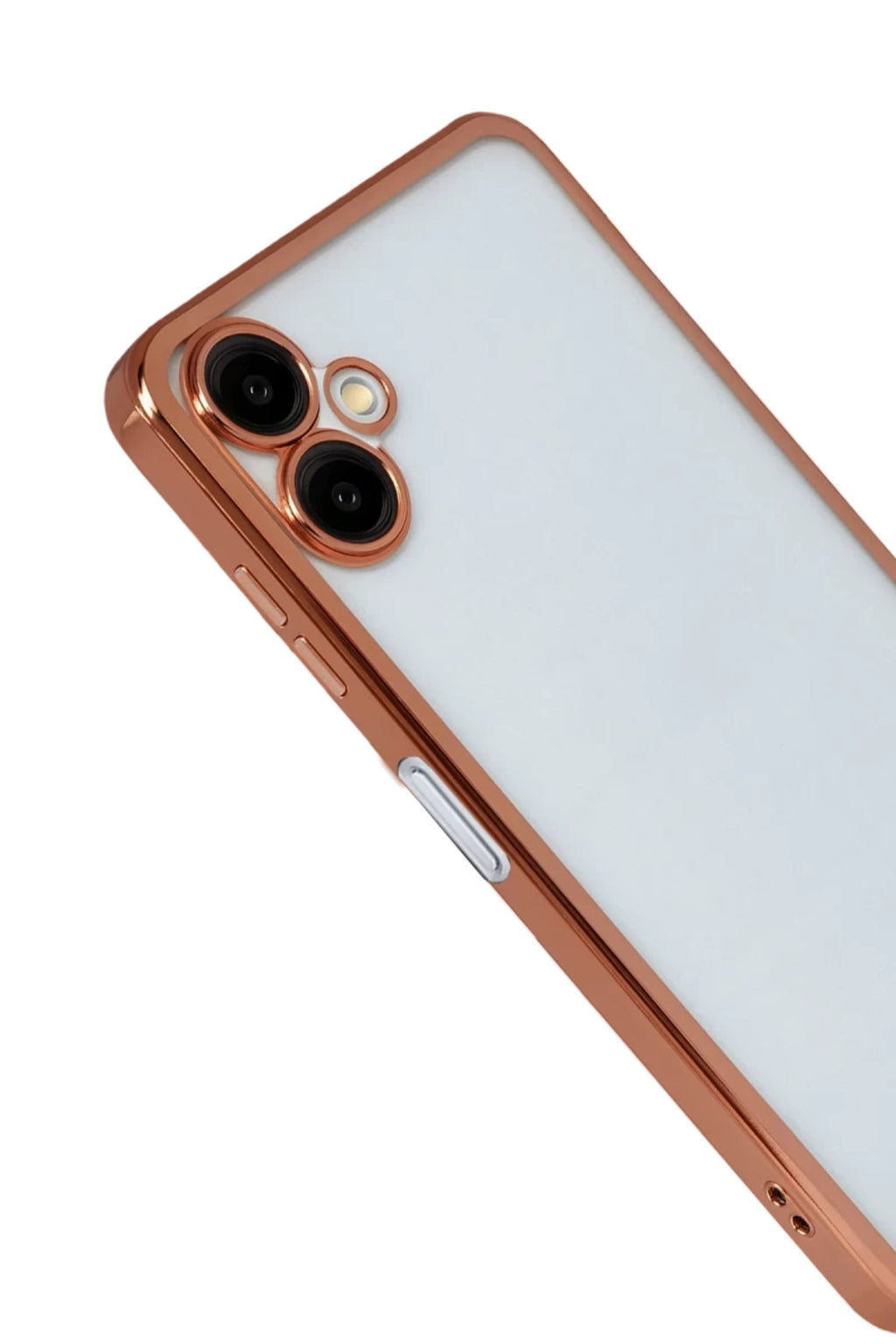 Samsung Galaxy A07 4G Uyumlu Lensli Silikon - Çöl Titanyum