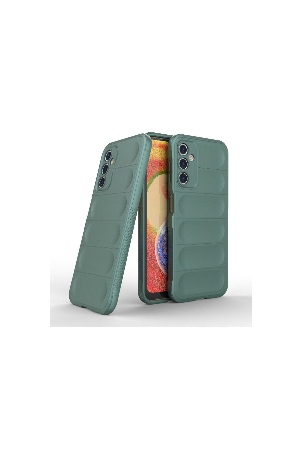 Samsung Galaxy A14 4G Uyumlu Kılıf Optimum Silikon - Koyu Yeşil