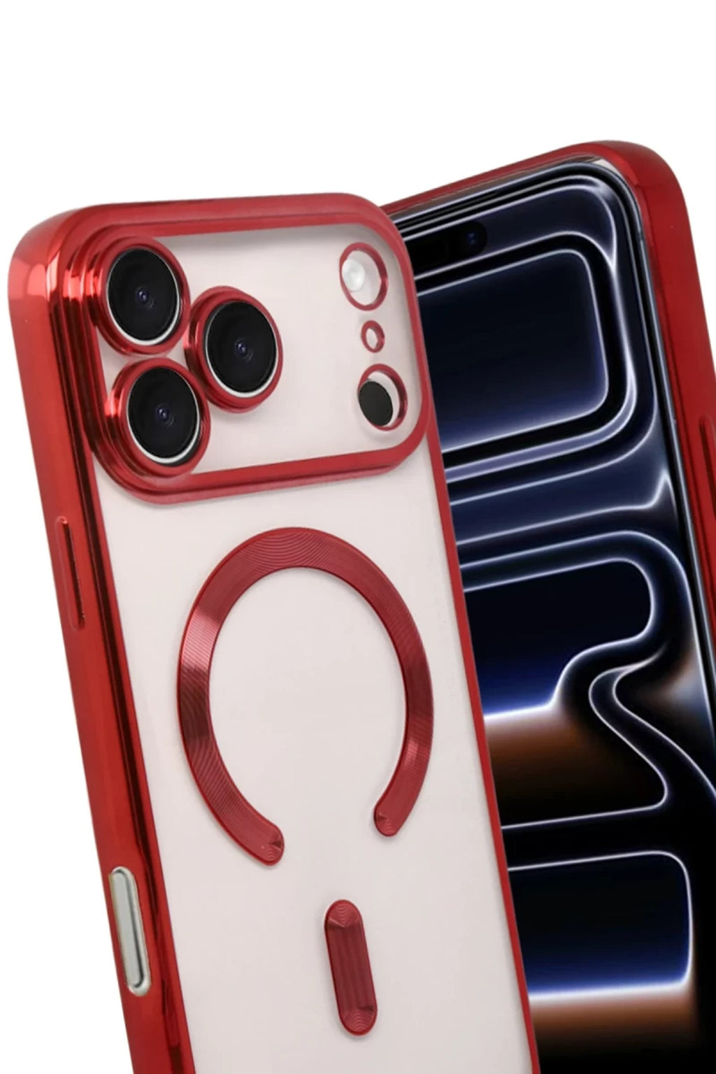 Apple iPhone 17 Pro Uyumlu Kross Magneticsafe Kapak - Kırmızı