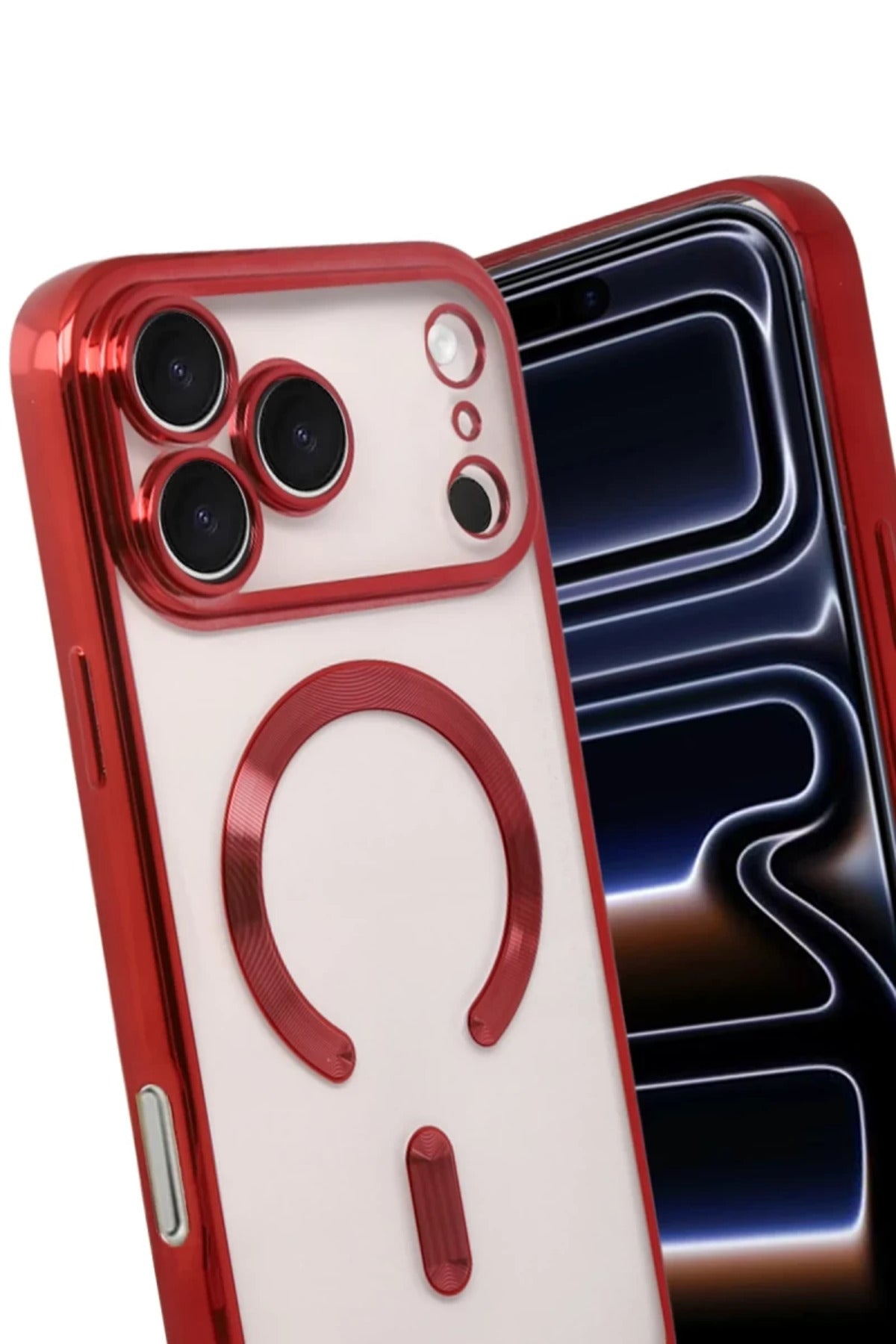 Apple iPhone 17 Pro Uyumlu Kross Magneticsafe Kapak - Kırmızı