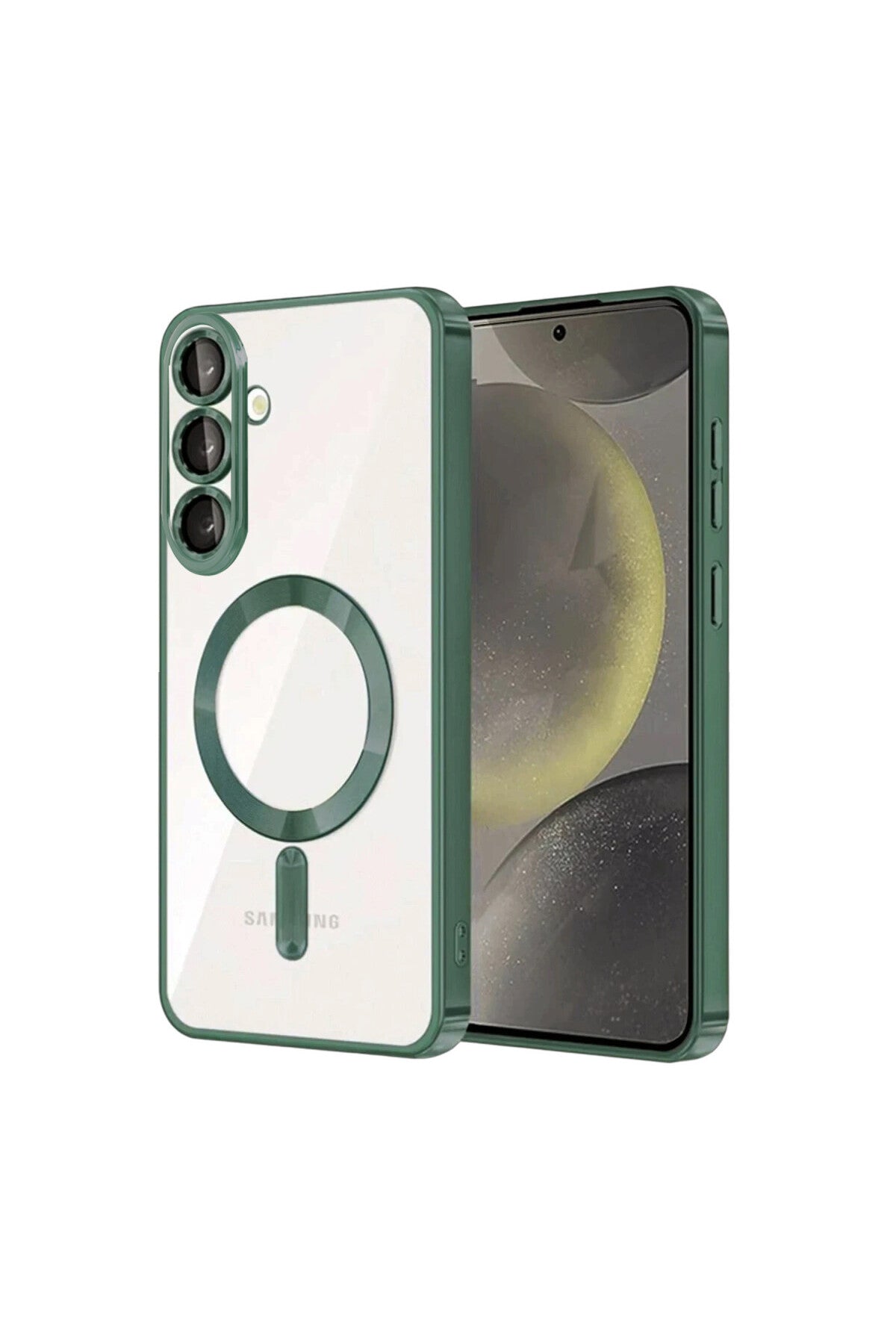 Samsung Galaxy A57 5G Uyumlu Kross Magneticsafe Kapak - Koyu Yeşil