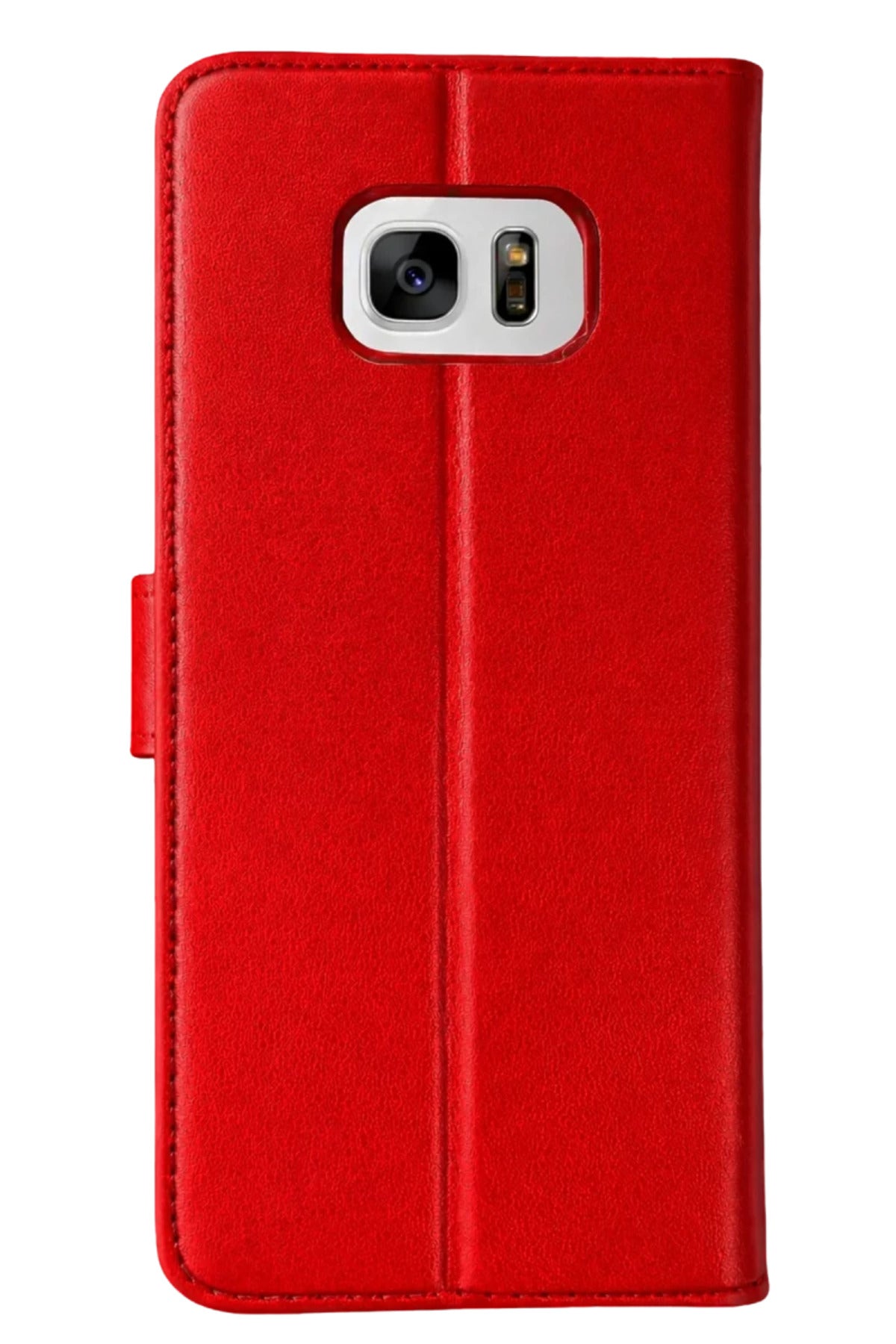 Samsung Galaxy S7 Uyumlu Edge Trend S Plus Kapaklı Kılıf - Kırmızı