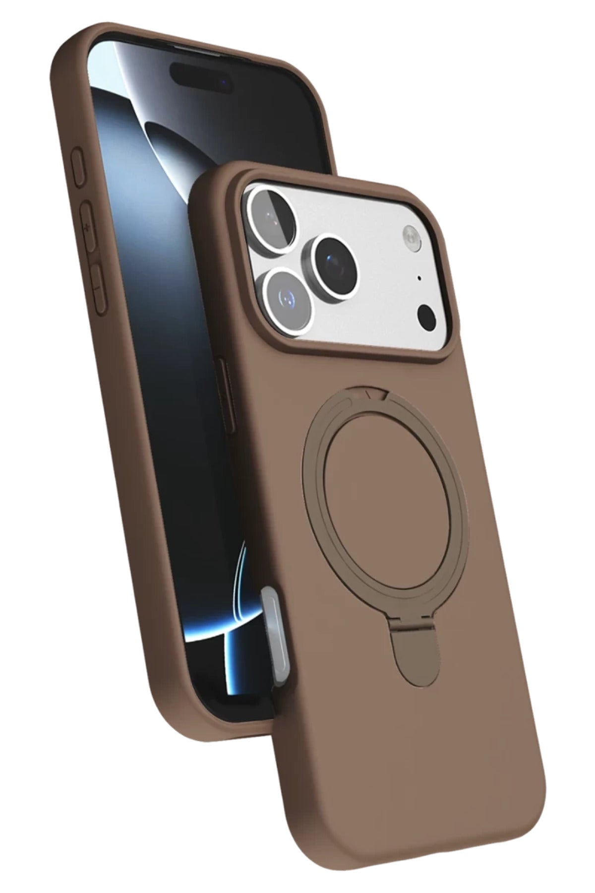 Apple iPhone 17 Pro Uyumlu Regal Magsafe Standlı Kapak - Çöl Titanyum