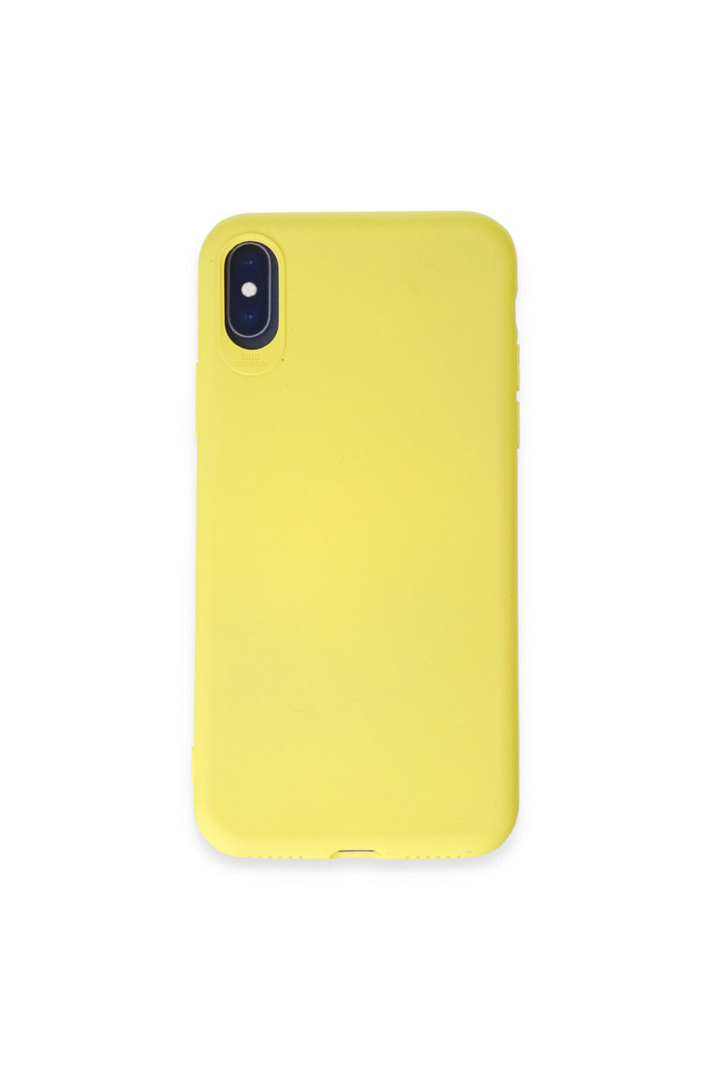 Apple iPhone X Uyumlu Kılıf First Silikon - Sarı