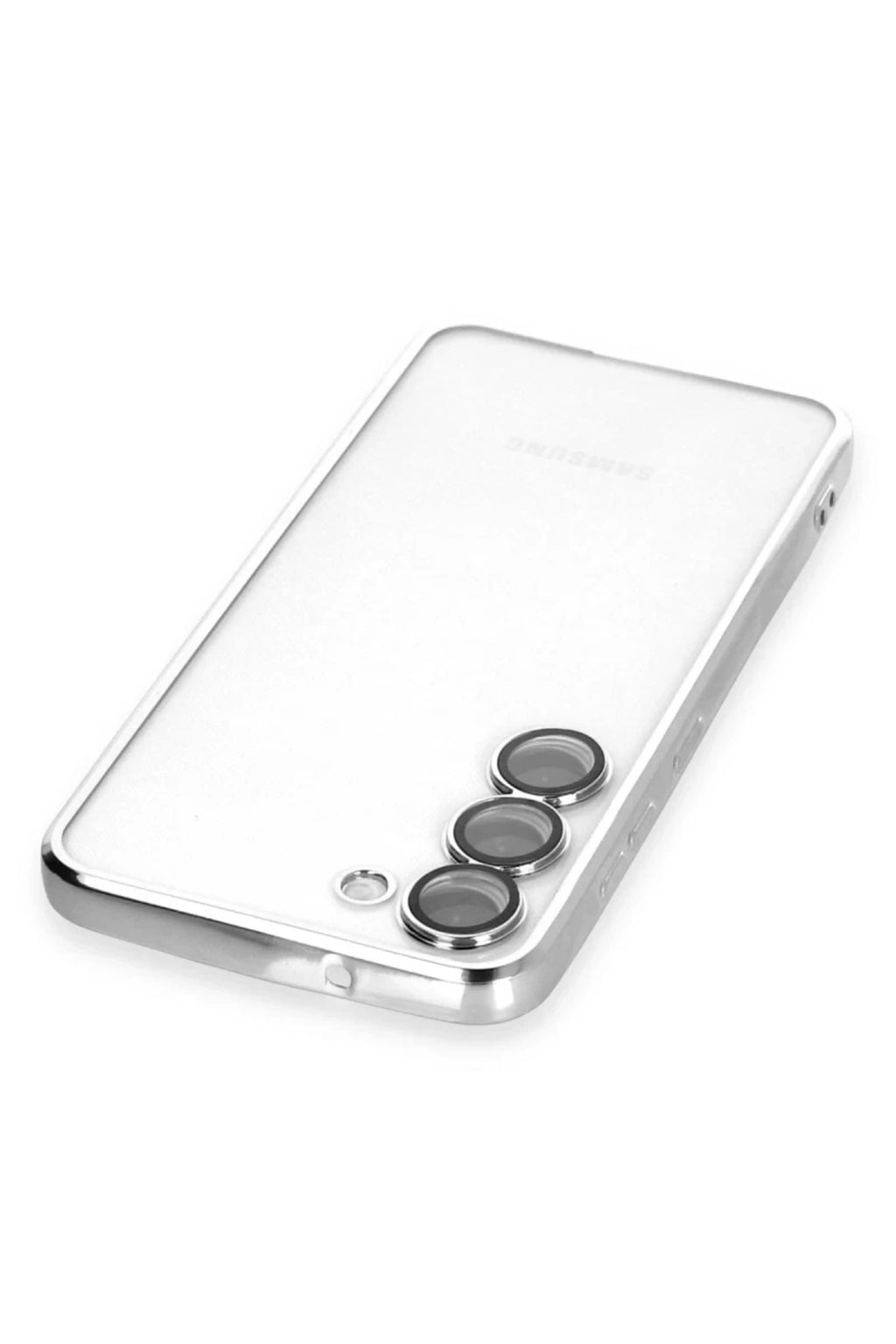 Samsung Galaxy S24 Uyumlu Kılıf Lensli Silikon - Gümüş