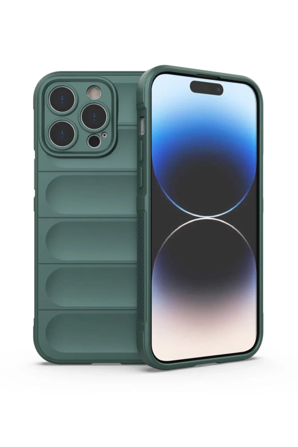 Apple iPhone 14 Pro Uyumlu Kılıf Optimum Silikon - Koyu Yeşil
