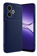 Oppo A5 Pro 4G Uyumlu Kılıf Auto Focus Karbon Kapak - Lacivert