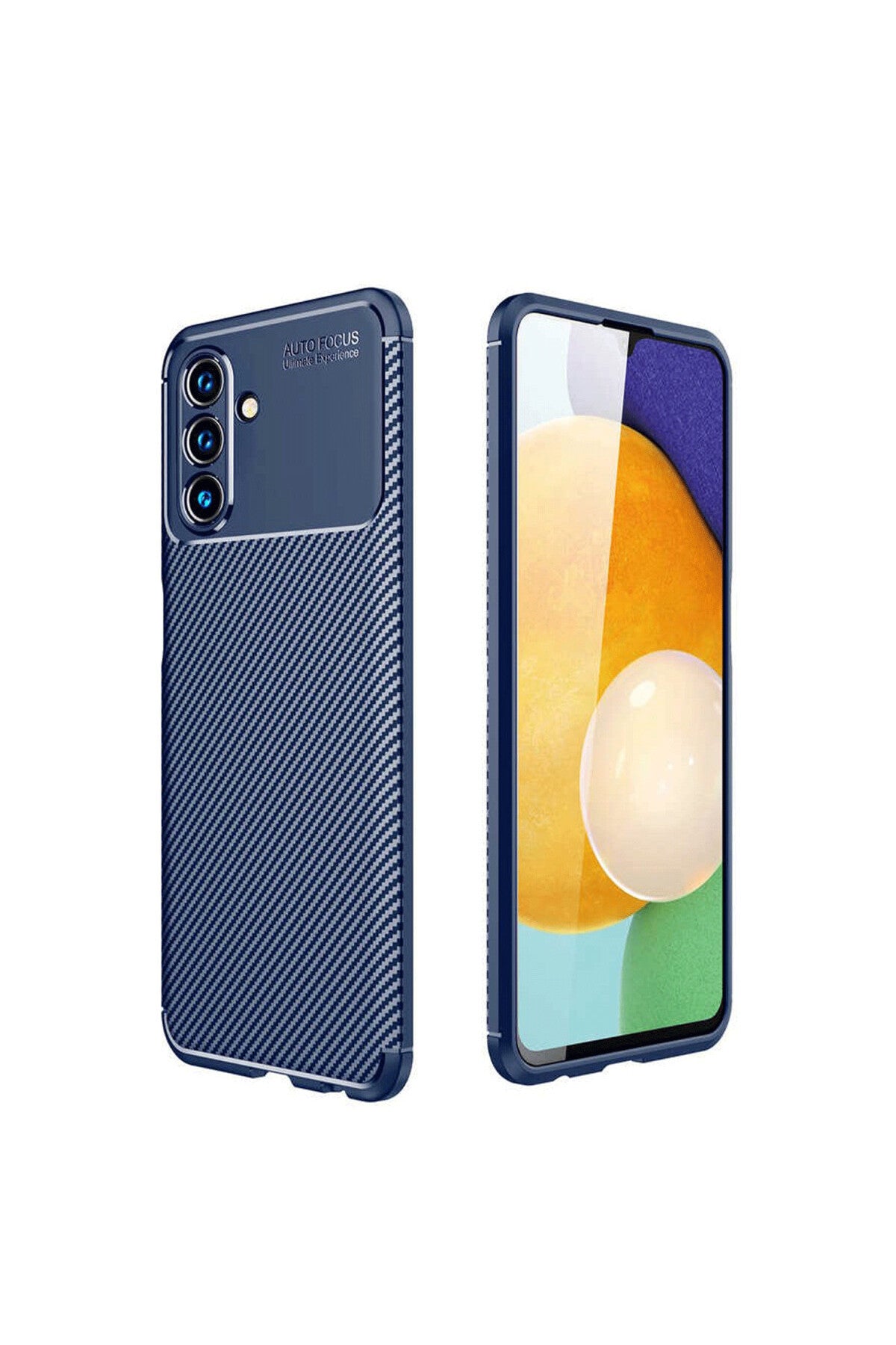 Samsung Galaxy A26 Uyumlu Kılıf Auto Focus Karbon Kapak - Lacivert