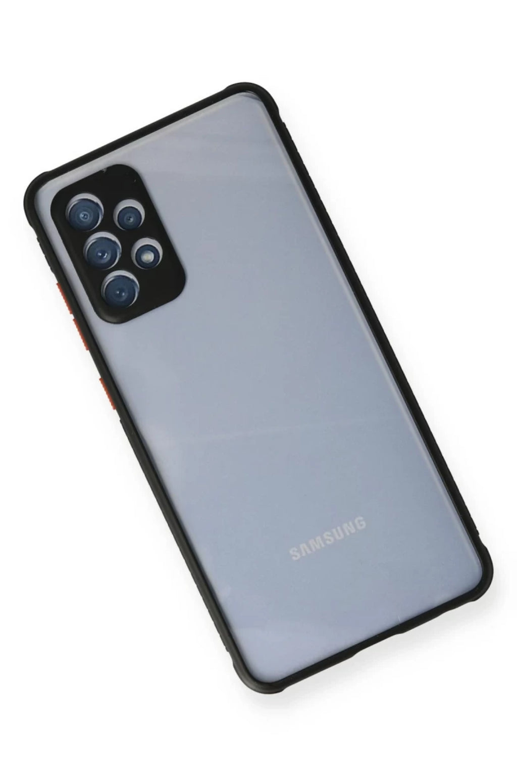 Samsung Galaxy A72 Uyumlu Kılıf Miami Şeffaf Silikon - Siyah