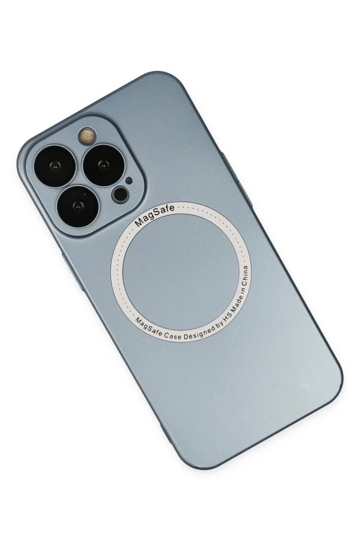 Apple iPhone 13 Pro Uyumlu Kılıf Jack Magneticsafe Lens Silikon - Sierra Blue