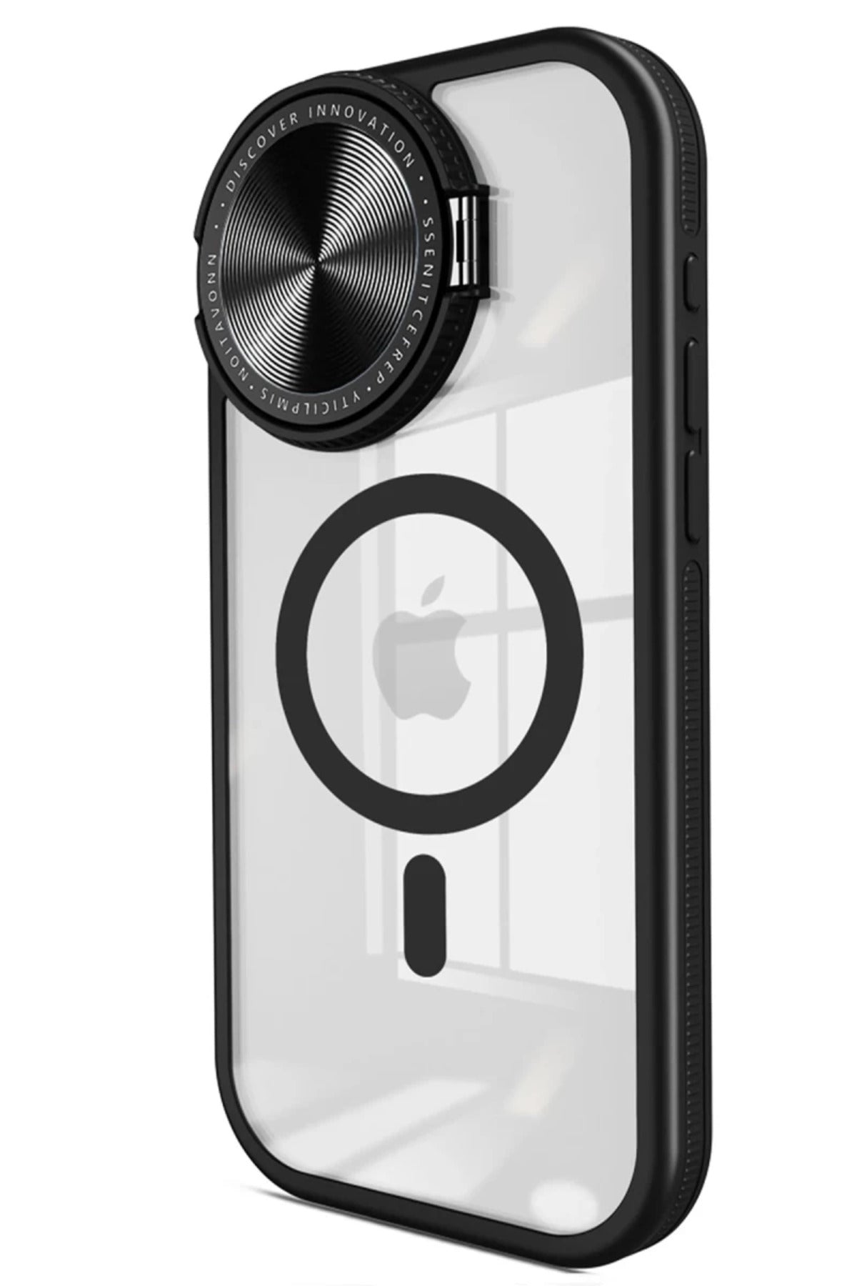 Apple iPhone 11 Uyumlu Kılıf Teleskop Lens Magsafe Silikon Kapak - Siyah