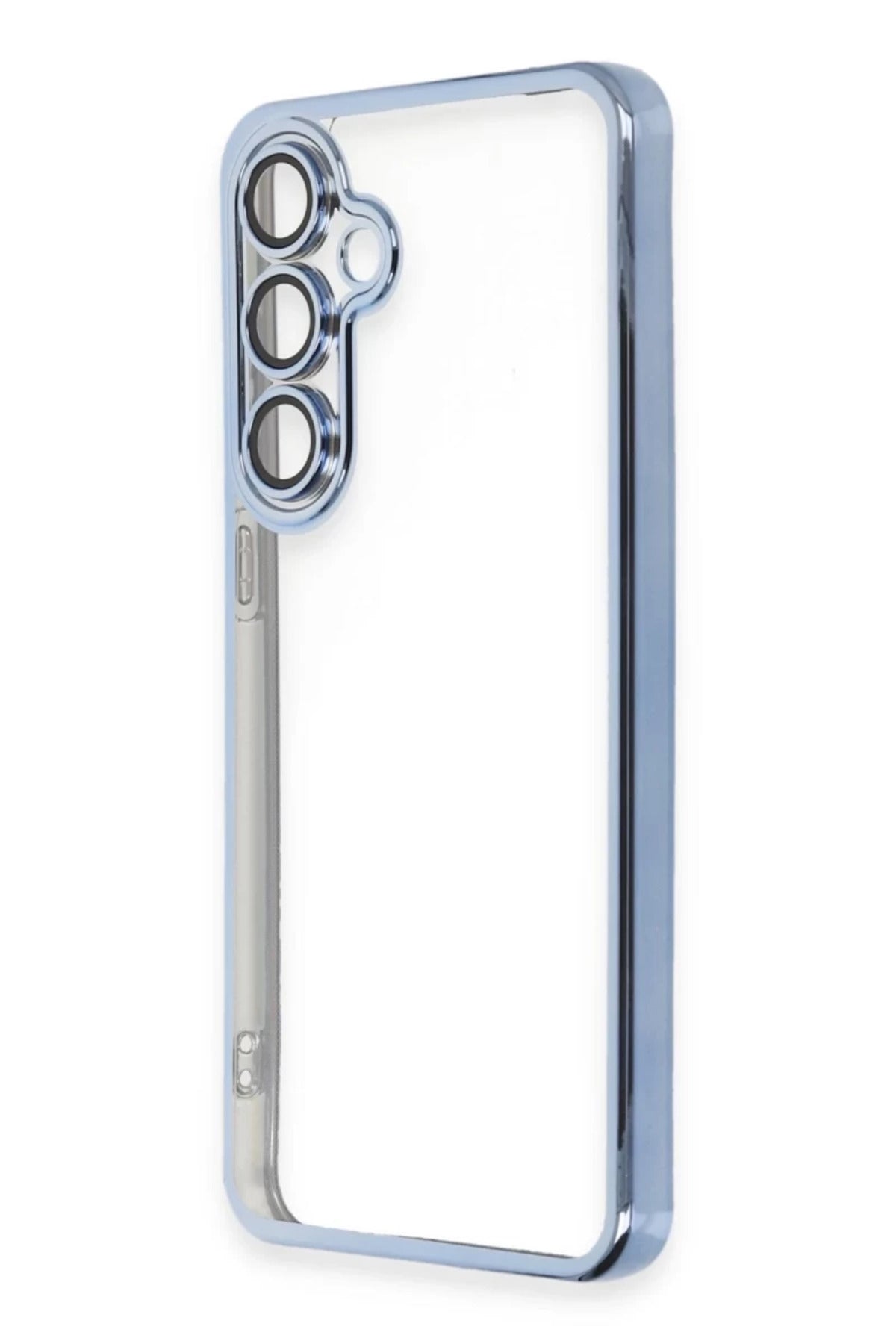 Samsung Galaxy S24 FE Uyumlu Kılıf Lensli Silikon - Lacivert