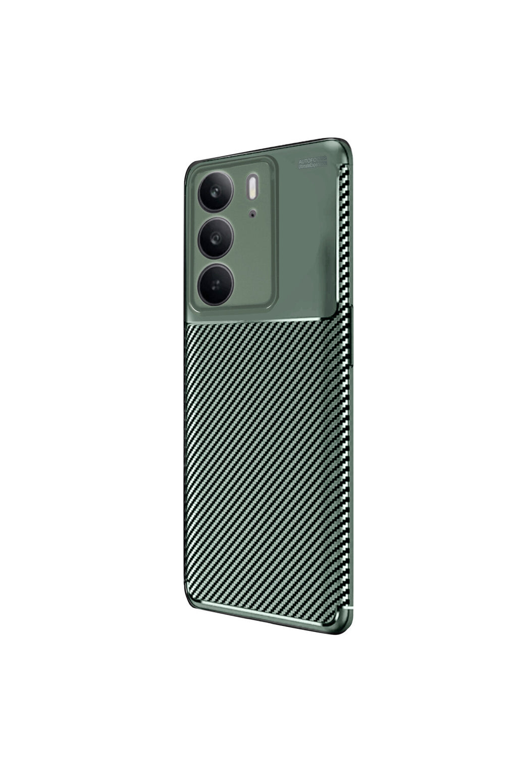 Realme C75 4G Uyumlu Auto Focus Karbon Kapak - Koyu Yeşil
