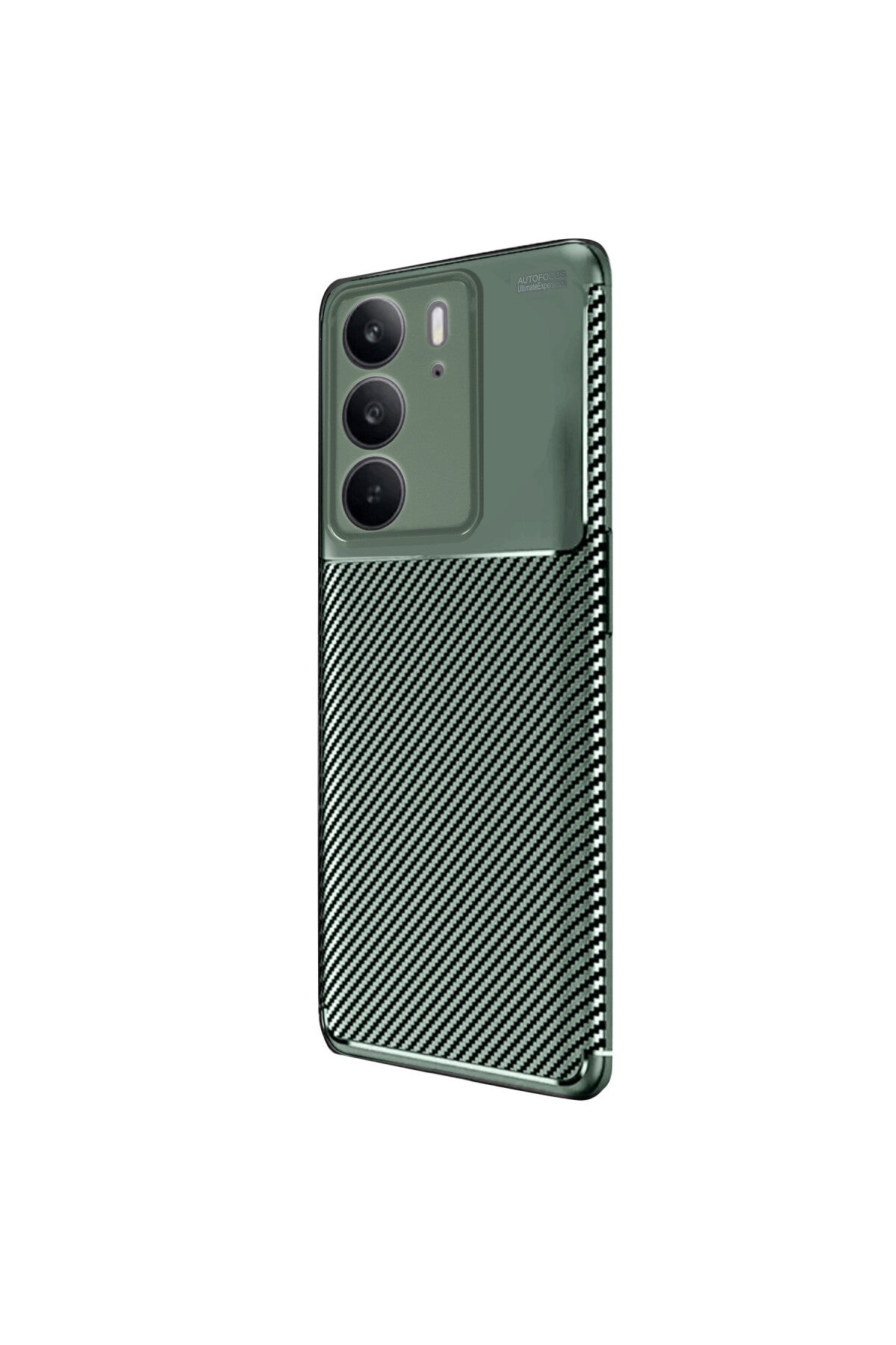 Realme C75 4G Uyumlu Auto Focus Karbon Kapak - Koyu Yeşil