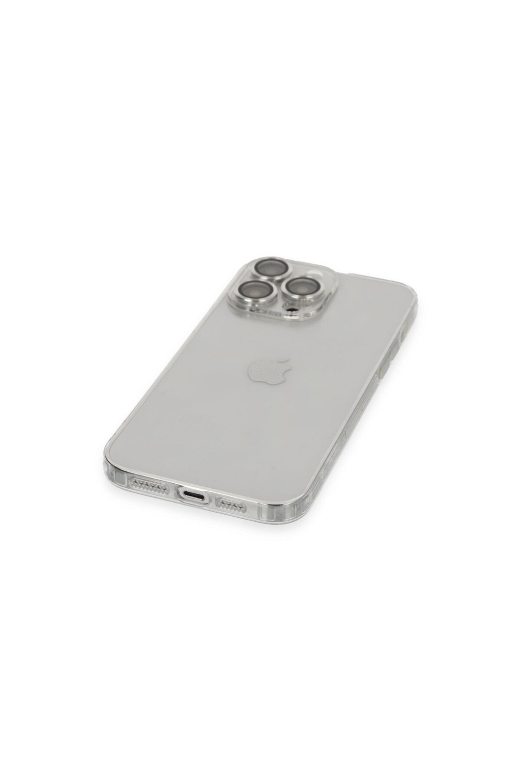 Apple iPhone 13 Pro Max Uyumlu Kılıf Luko Lens Silikon - Gümüş