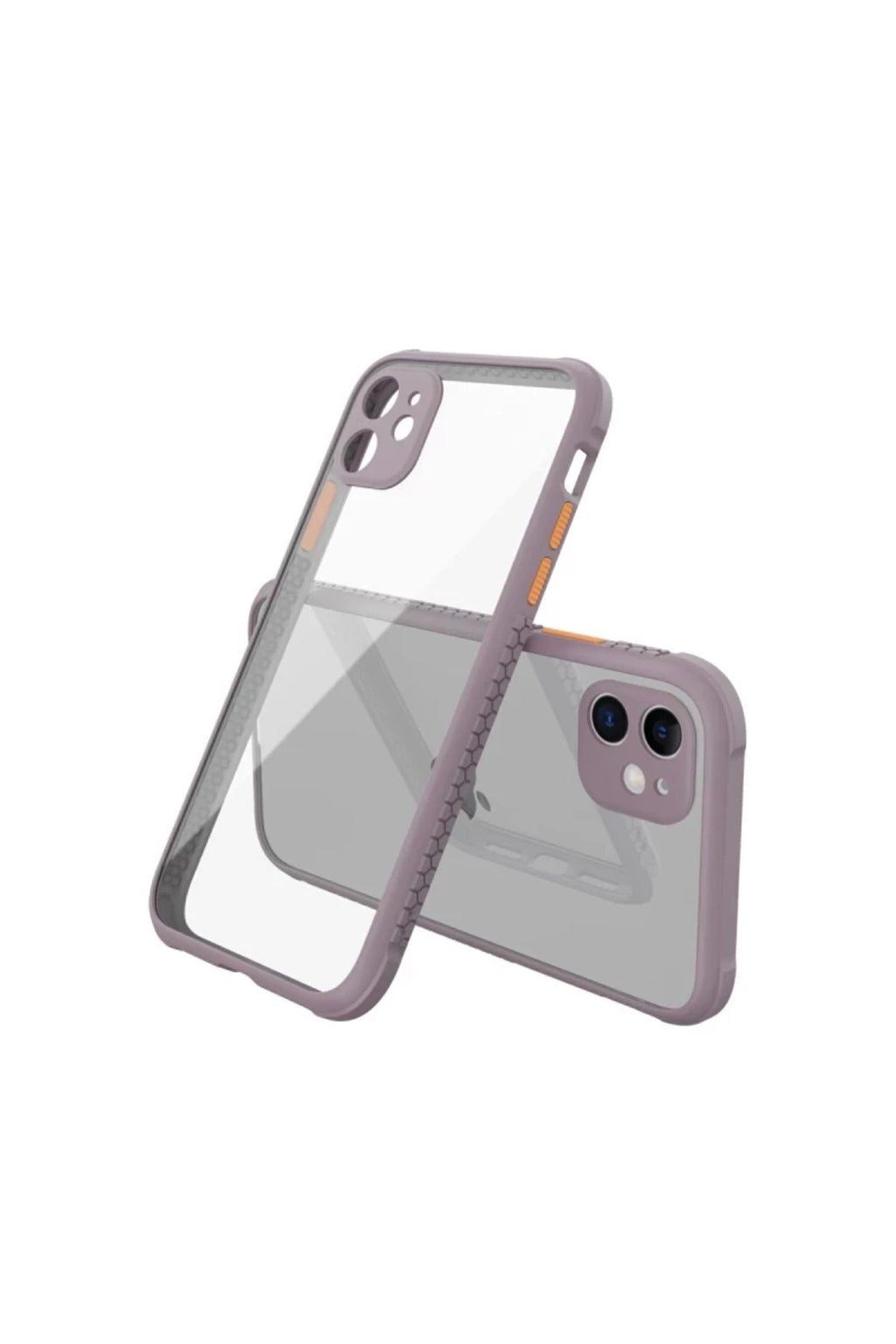 Apple iPhone 12 Mini Uyumlu Kılıf Miami Şeffaf Silikon - Açık Mor