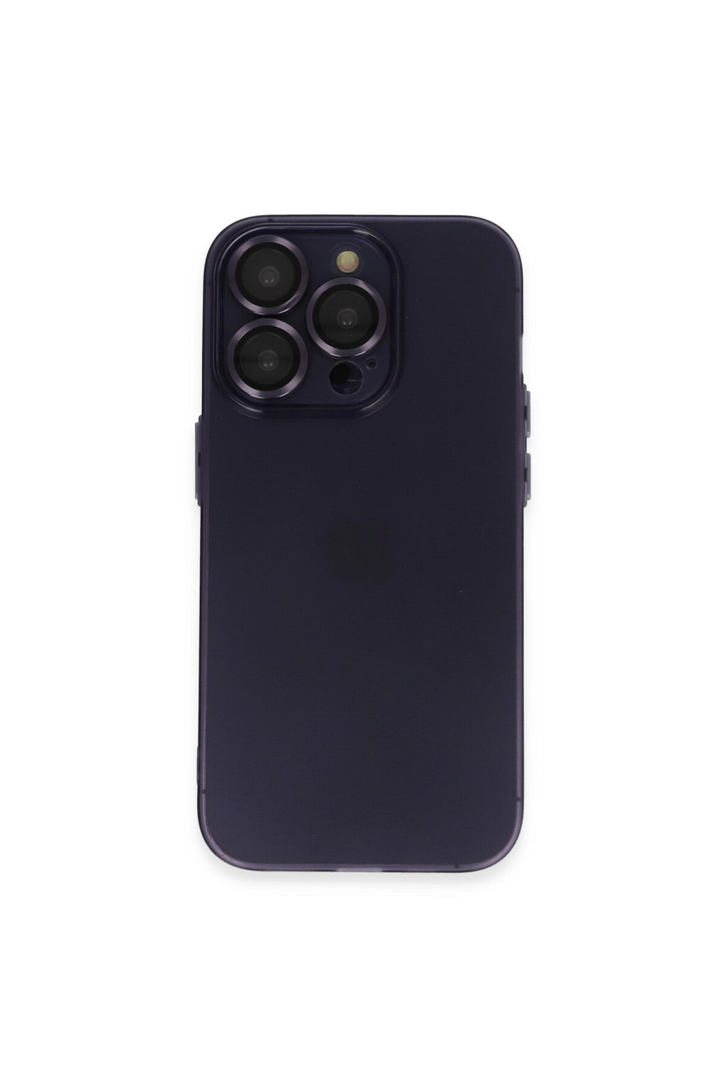 Apple iPhone 14 Pro Max Uyumlu Kılıf Luko Lens Silikon - Derin Mor