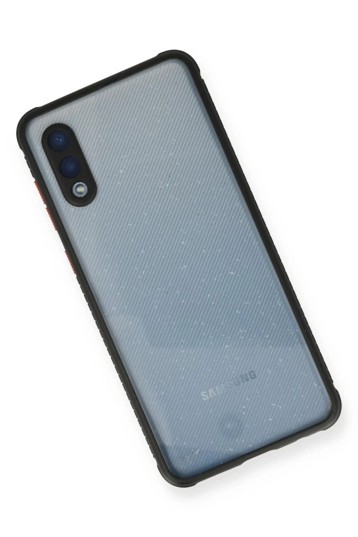 Samsung Galaxy A02 Uyumlu Kılıf Miami Şeffaf Silikon - Siyah