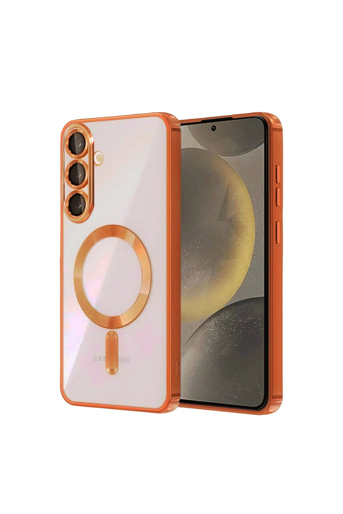 Samsung Galaxy A57 5G Uyumlu Kross Magneticsafe Kapak - Turuncu