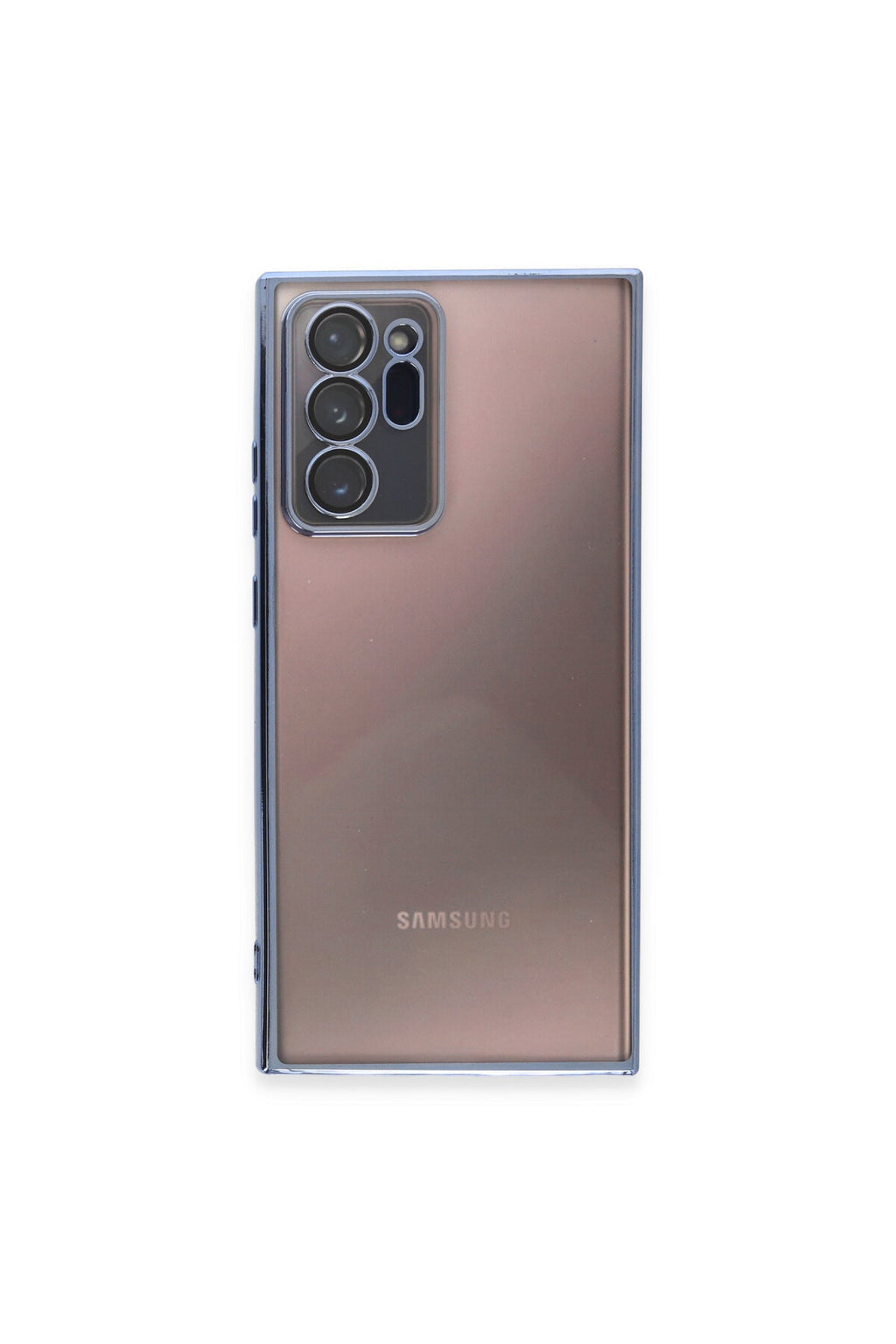 Samsung Galaxy Note 20 Ultra Uyumlu Kılıf Lensli Silikon - Açık Mavi