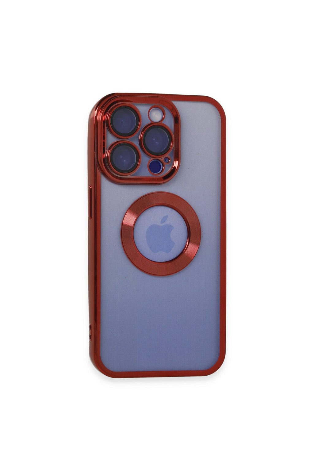 Apple iPhone 15 Pro Uyumlu Kılıf Slot Silikon - Kırmızı