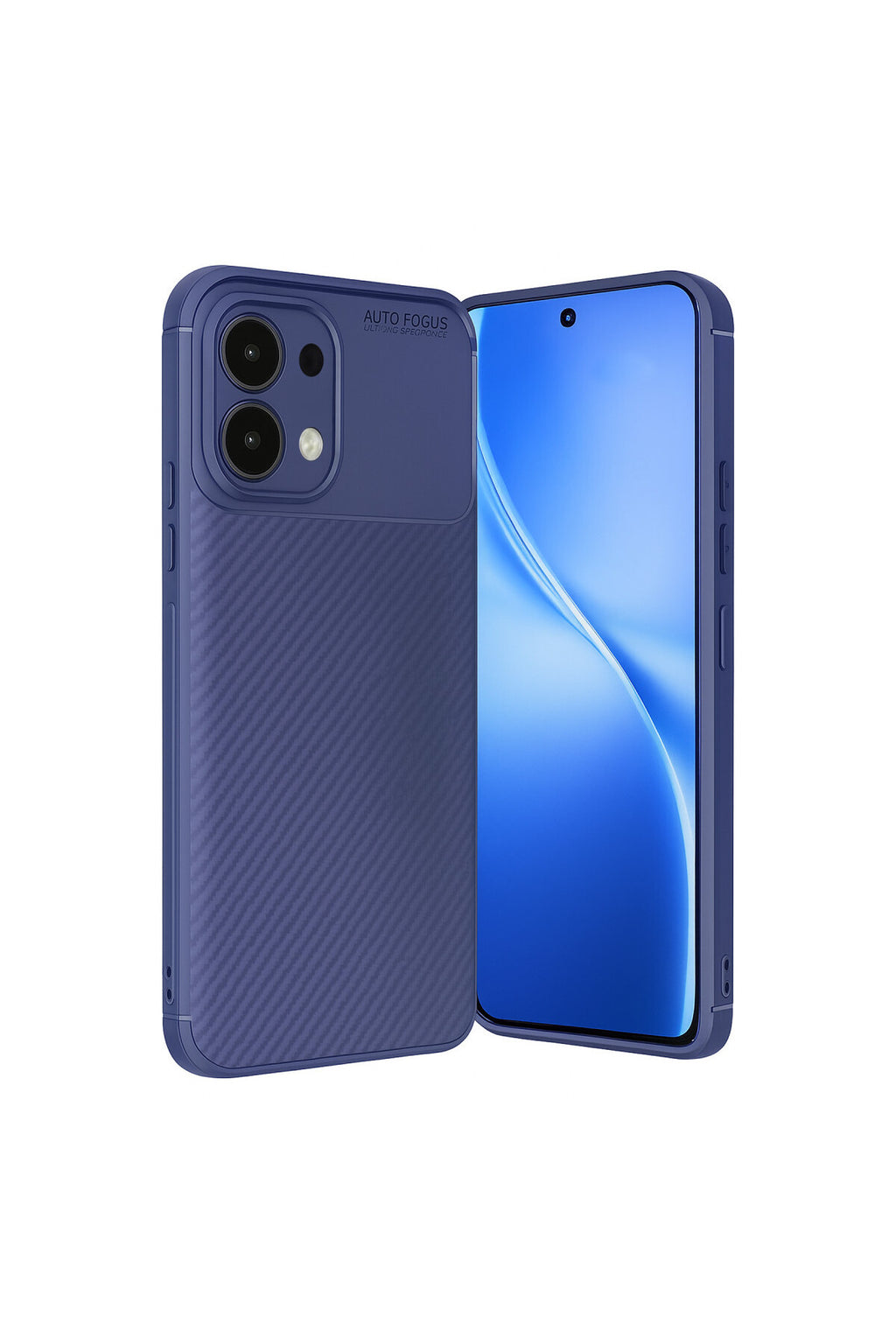 Oppo A6 Pro 4G Uyumlu Auto Focus Karbon Kapak - Lacivert