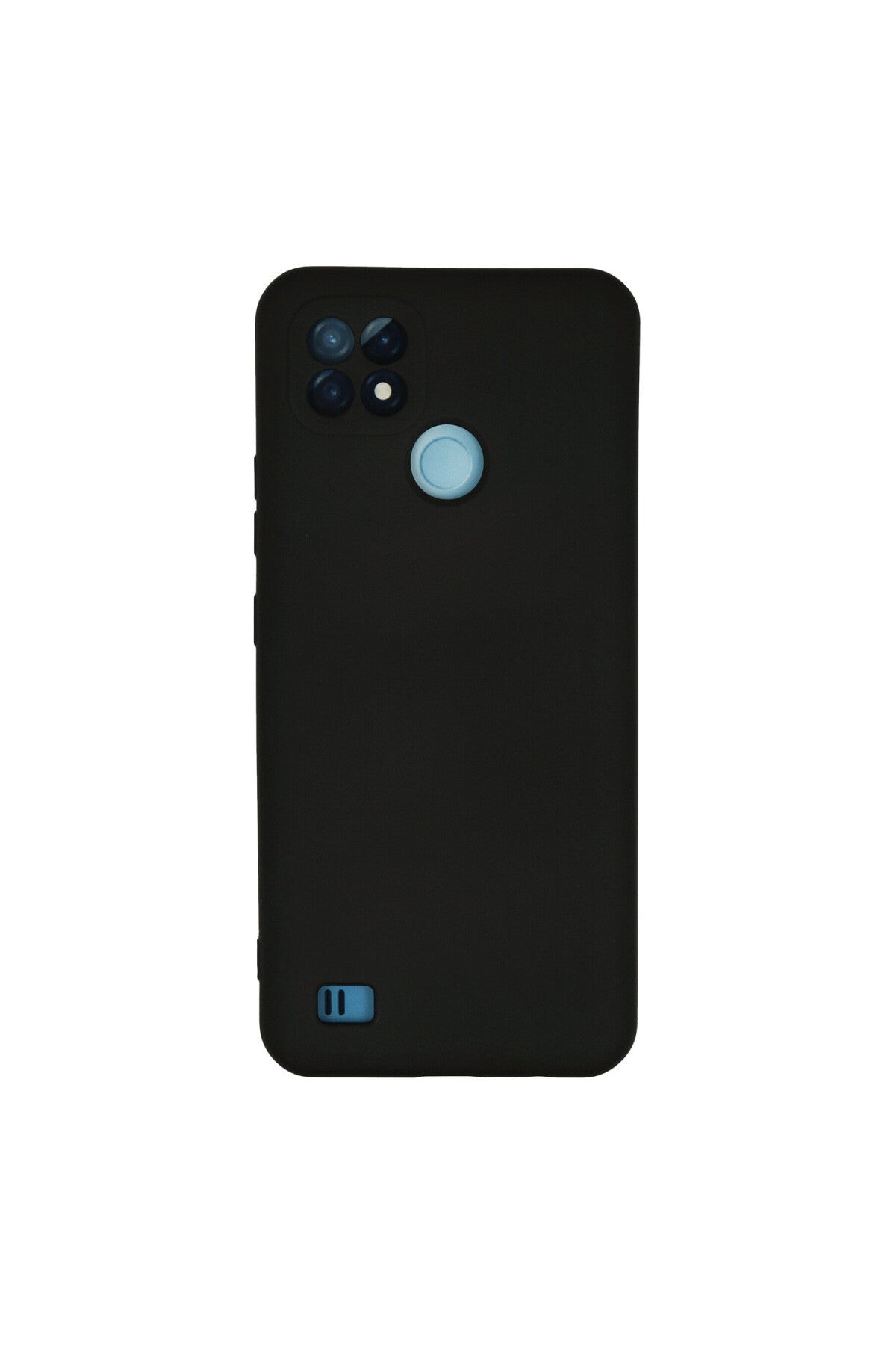 Realme C21 Uyumlu Kılıf Nano içi Kadife Silikon - Siyah