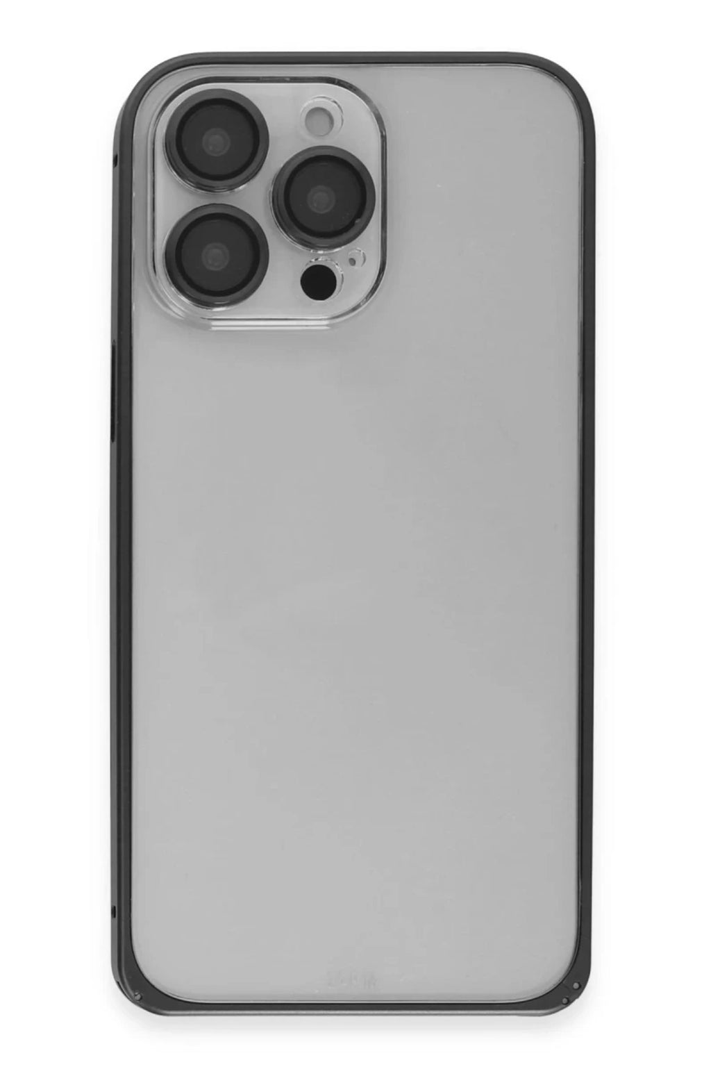 Joko Apple iPhone 15 Pro Uyumlu Metal Bumper Mat Kapak - Siyah
