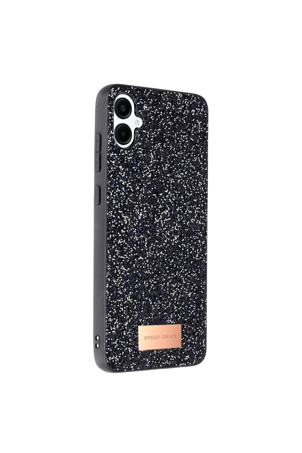 Onegif Samsung Galaxy A06 Uyumlu Bright Simli Kapak - Siyah